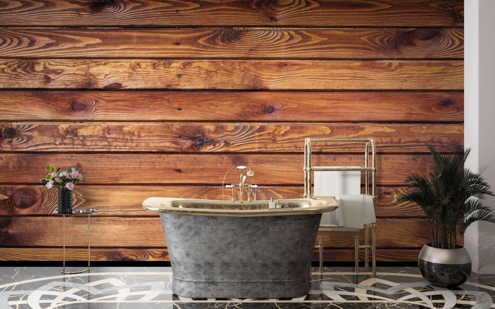 Fotobehang natuurlijke houtstructuur