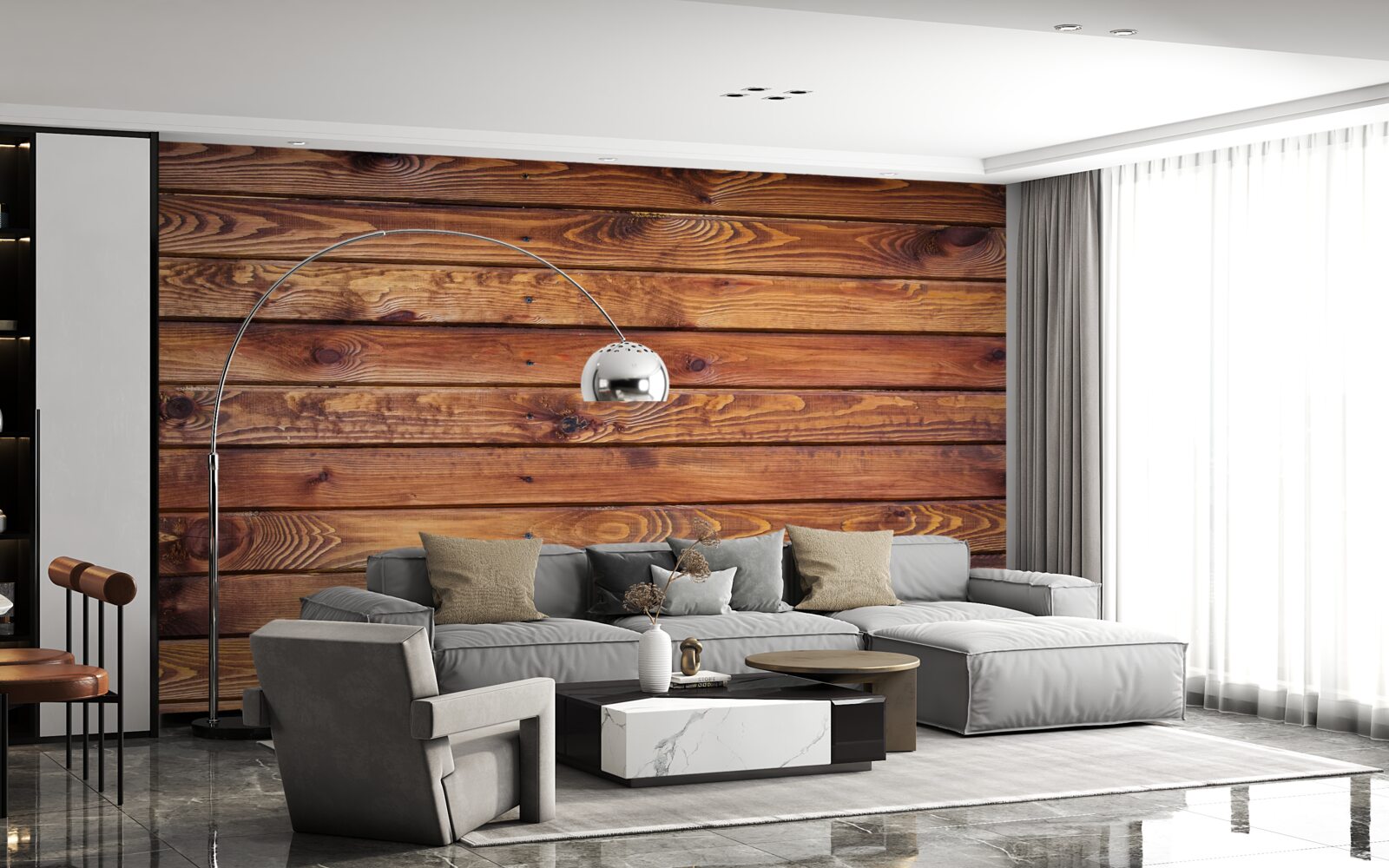 Fotobehang natuurlijke houtstructuur