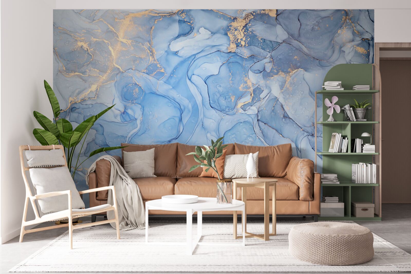 Fotobehang exclusieve blauwe achtergrond