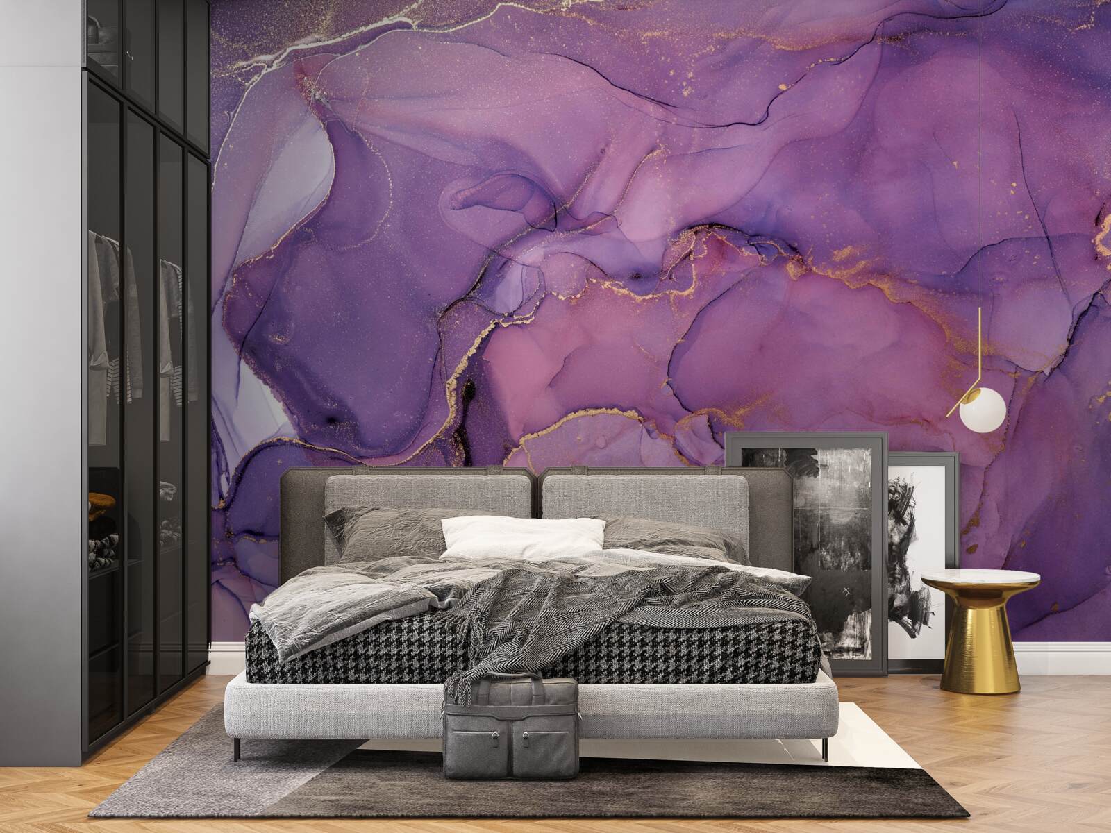 Fotobehang mooie violette highlights