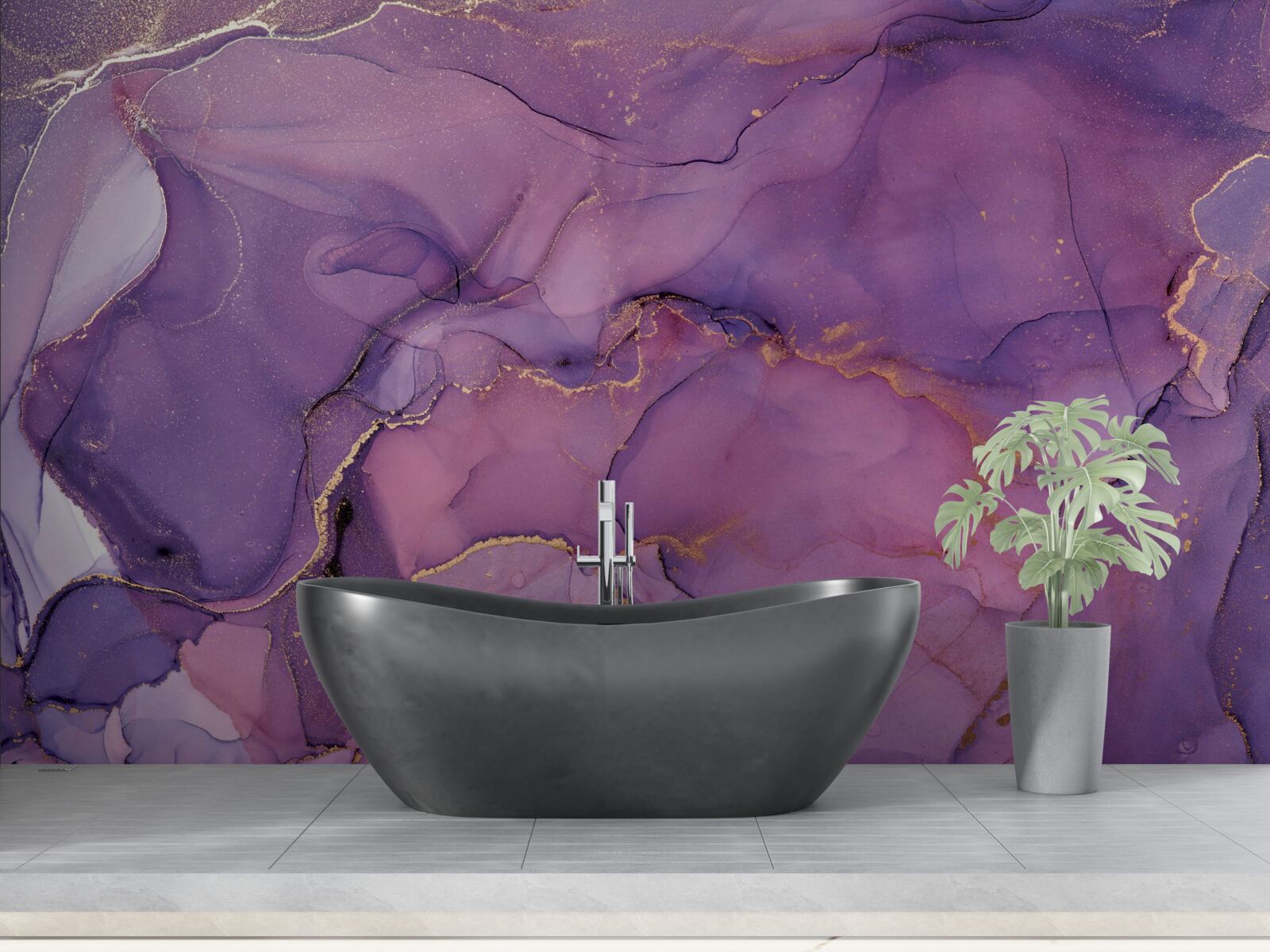 Fotobehang mooie violette highlights