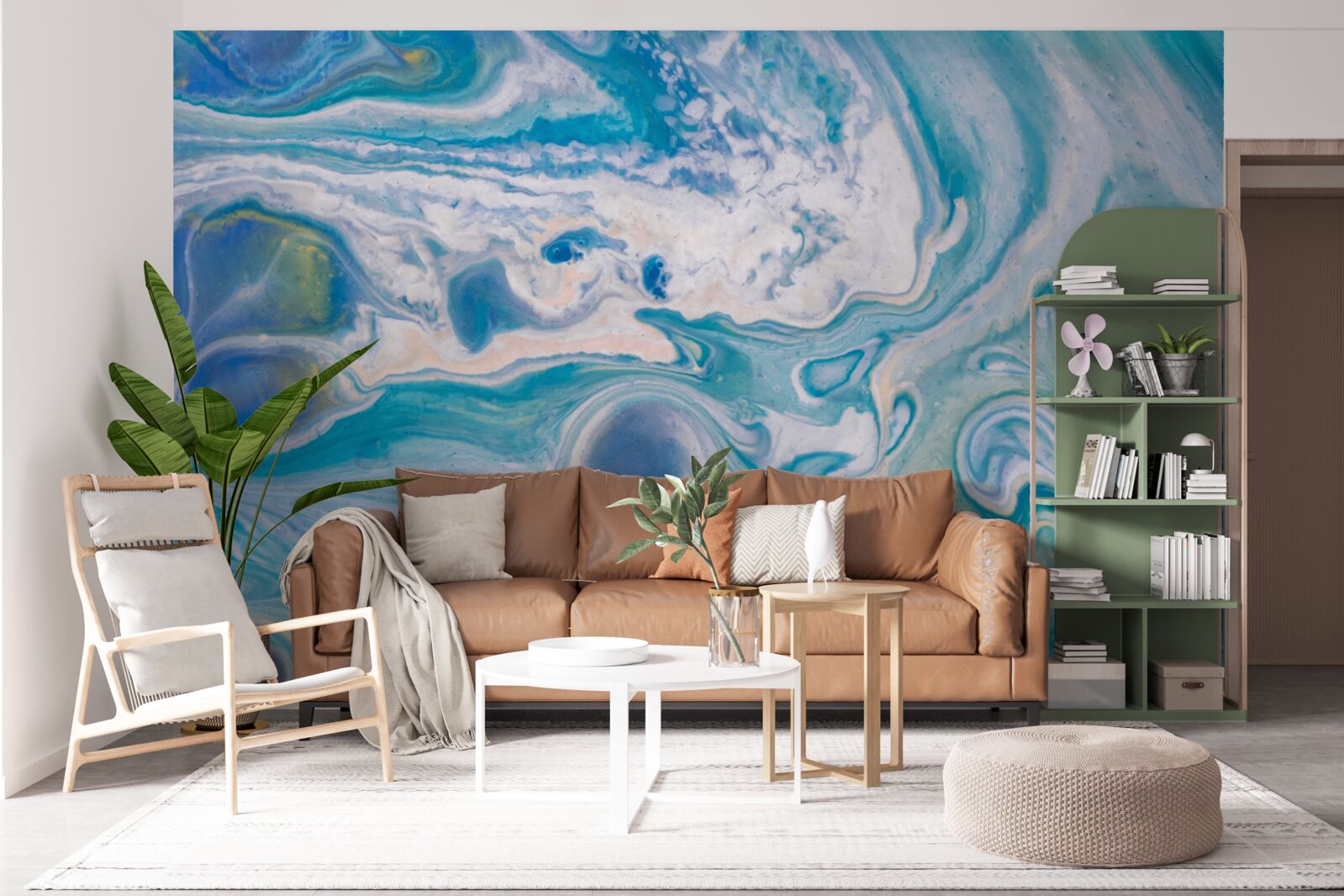 Fotobehang blauwe epoxyhars