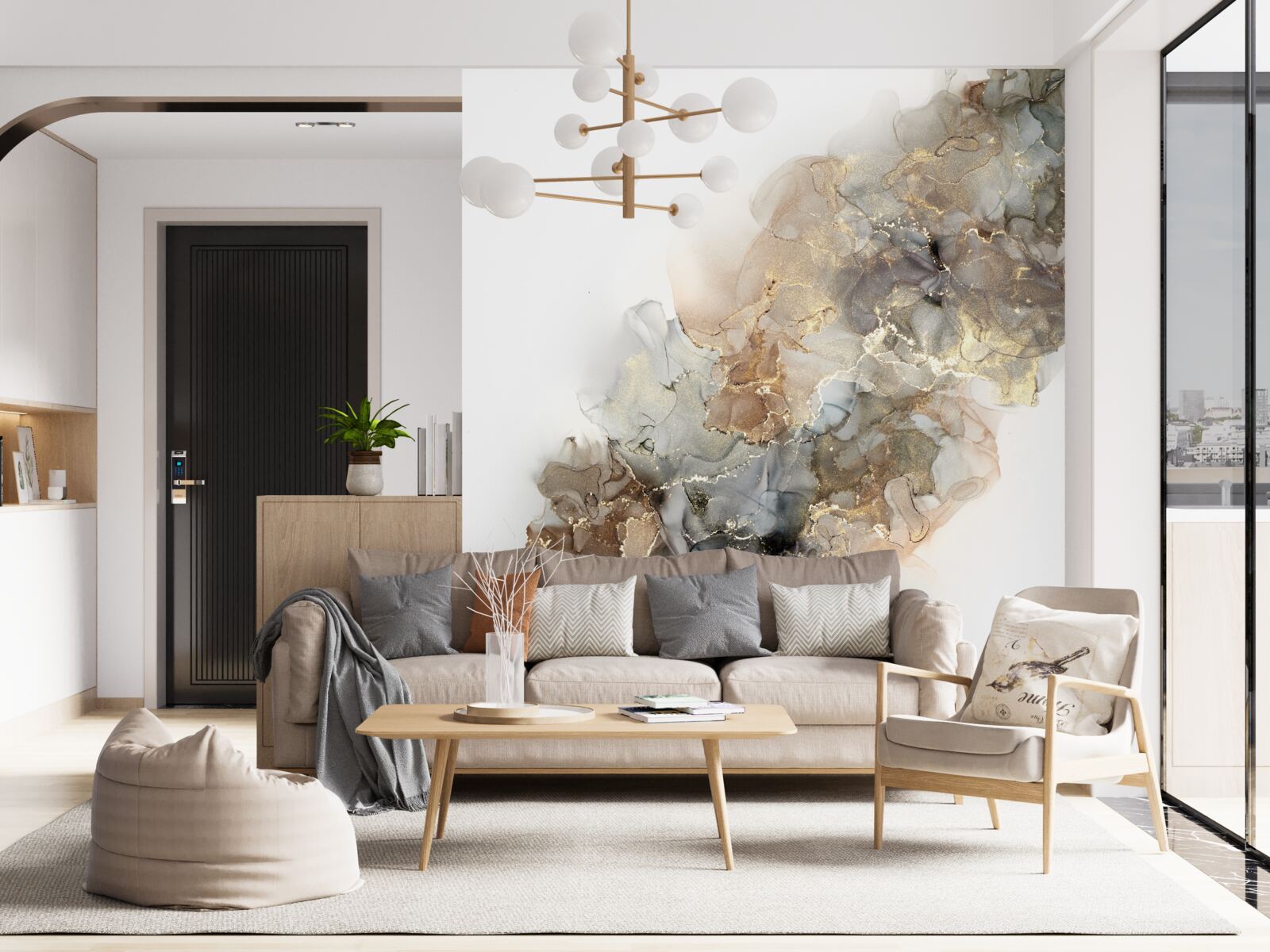 Fotobehang luxueuze, charmante sfeer