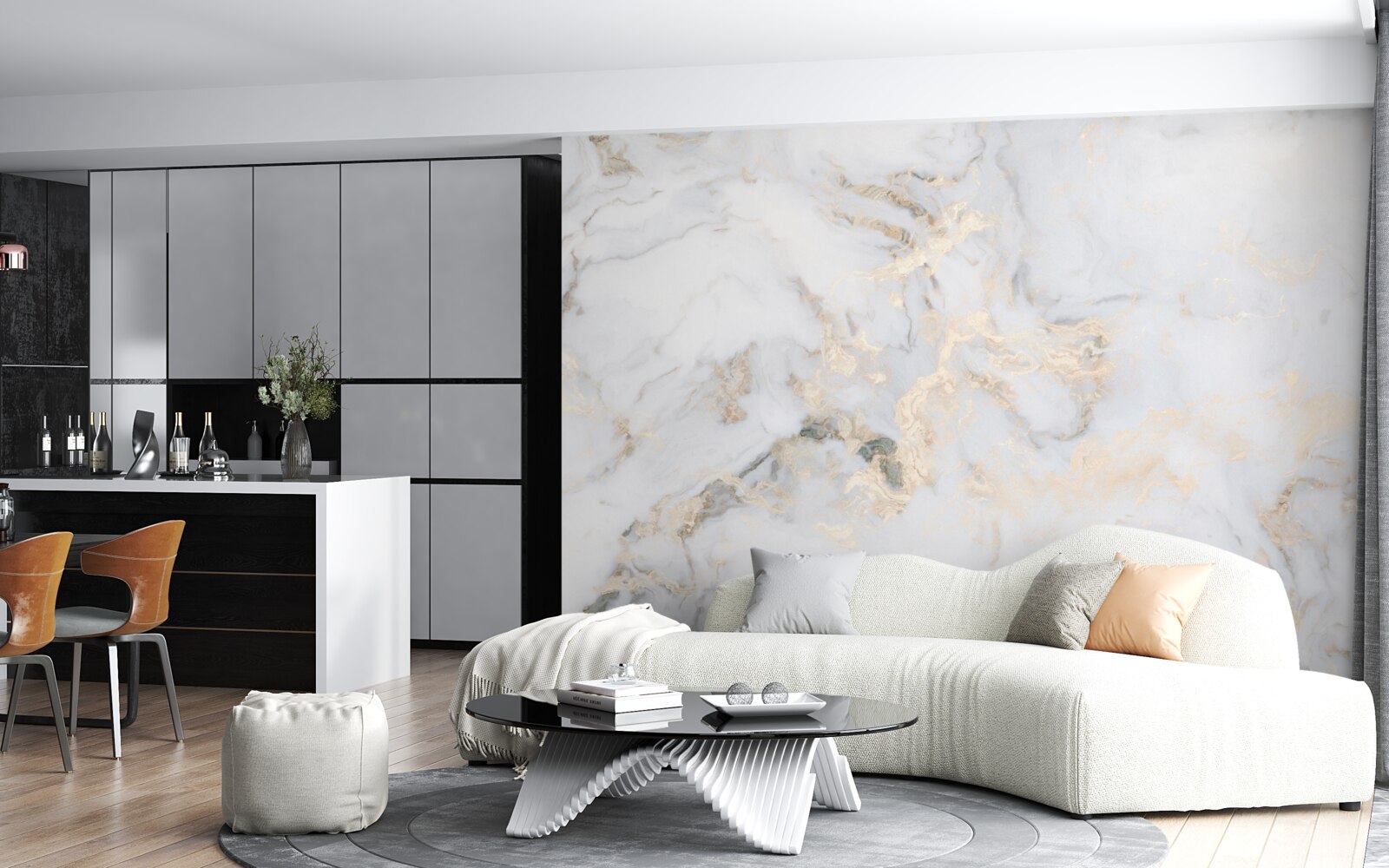 Fotobehang luxe wit marmer