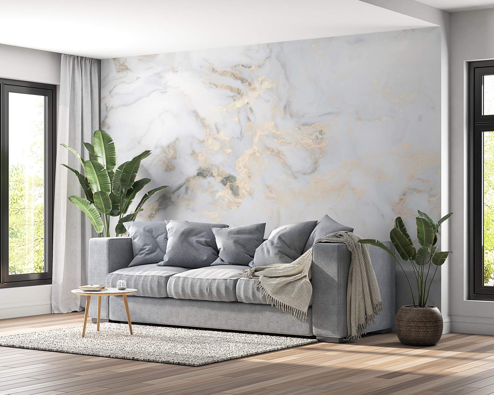 Fotobehang luxe wit marmer