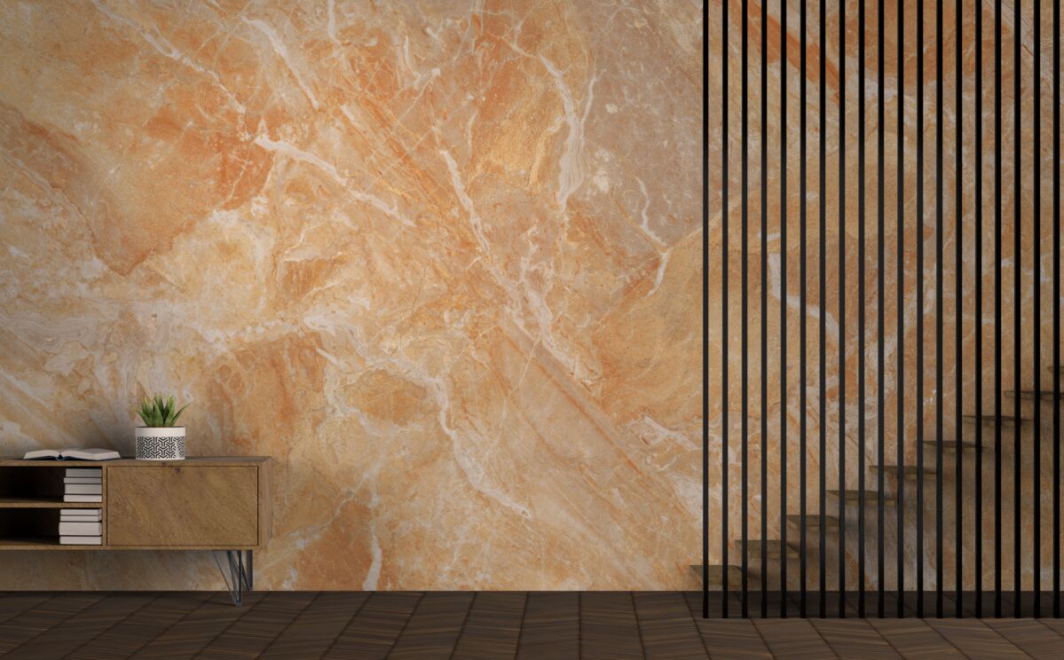 Fotobehang onyx achtergrond in oranje tinten