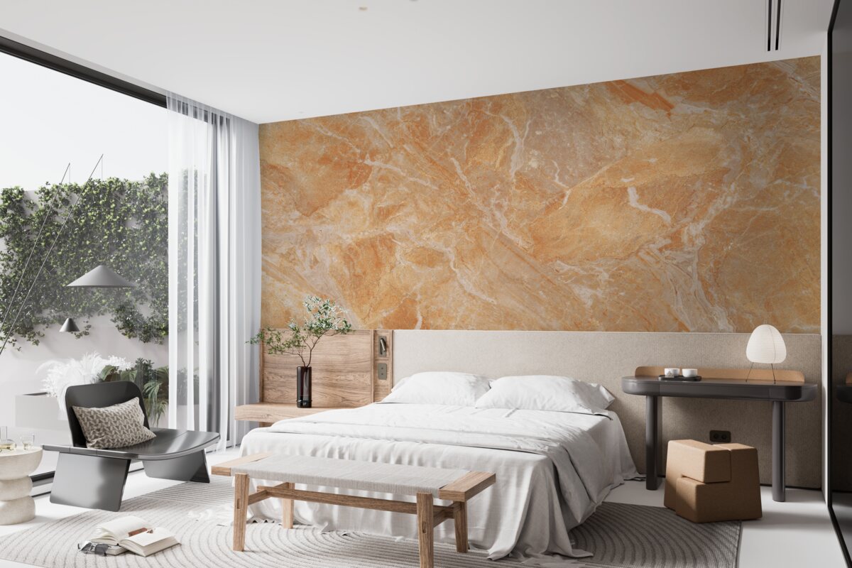 Fotobehang onyx achtergrond in oranje tinten