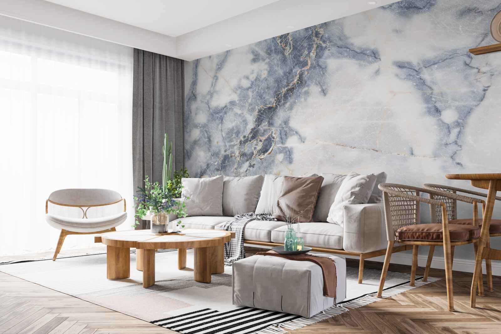 Fotobehang de achtergrond is grijs marmer