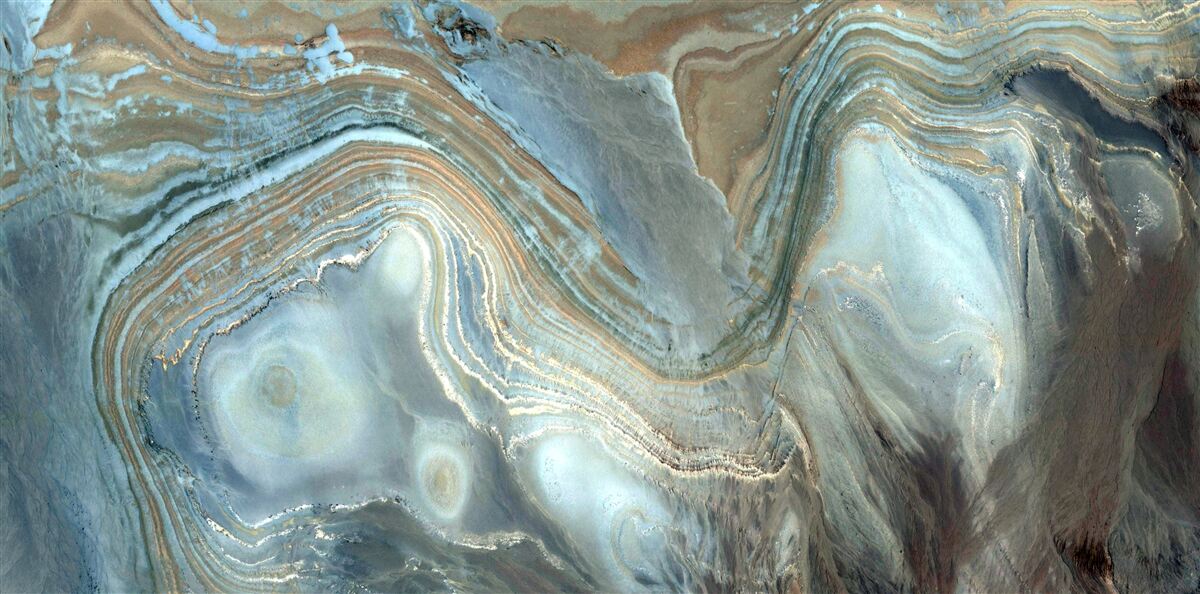 Fotobehang blauw topaas fusie