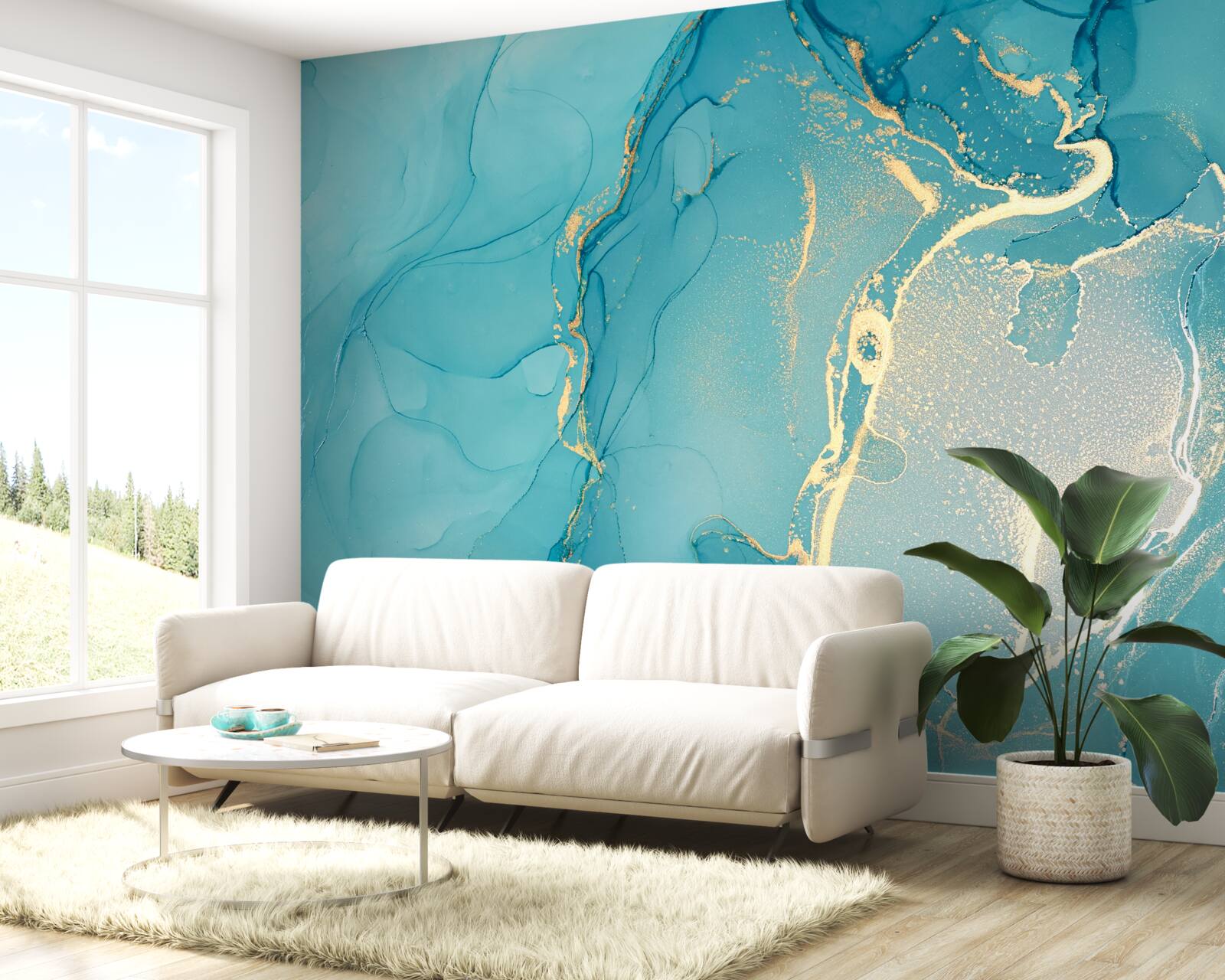 Fotobehang marmer zee achtergrond