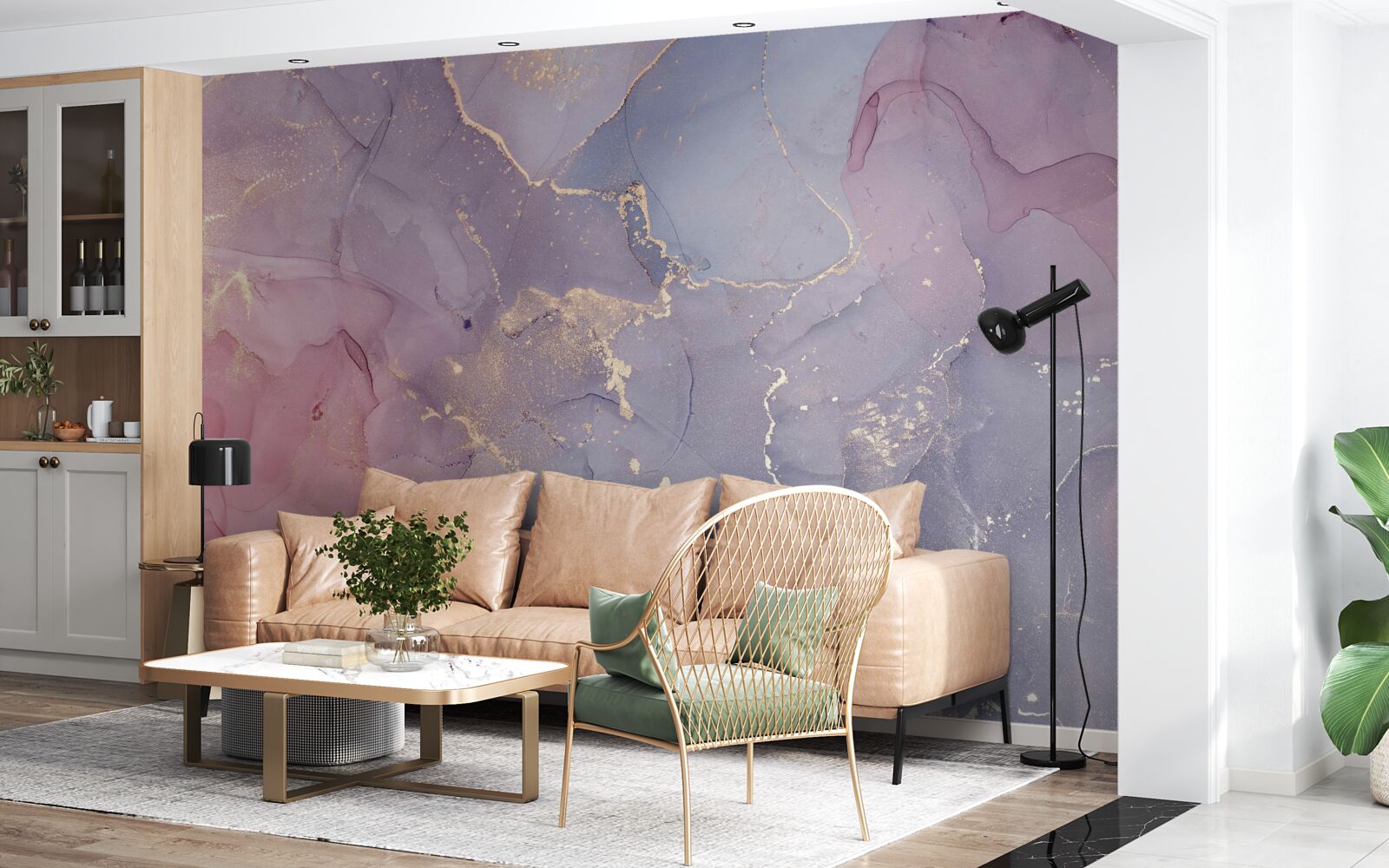 Fotobehang achtergrond in pastelkleuren van acryl