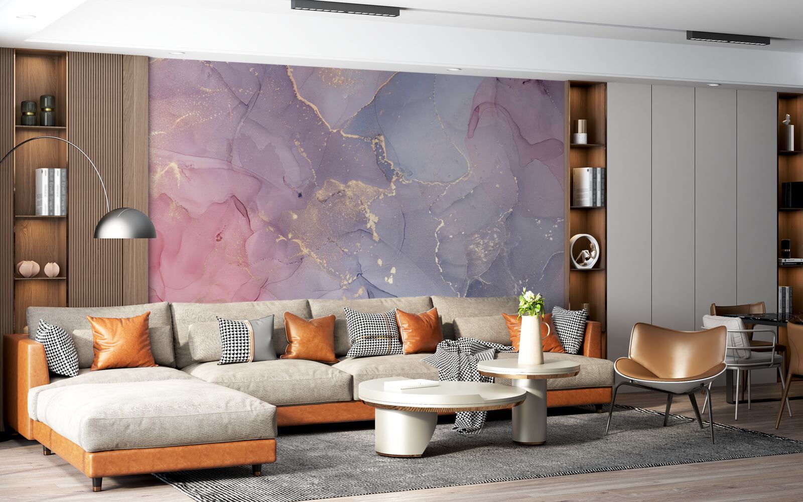 Fotobehang achtergrond in pastelkleuren van acryl