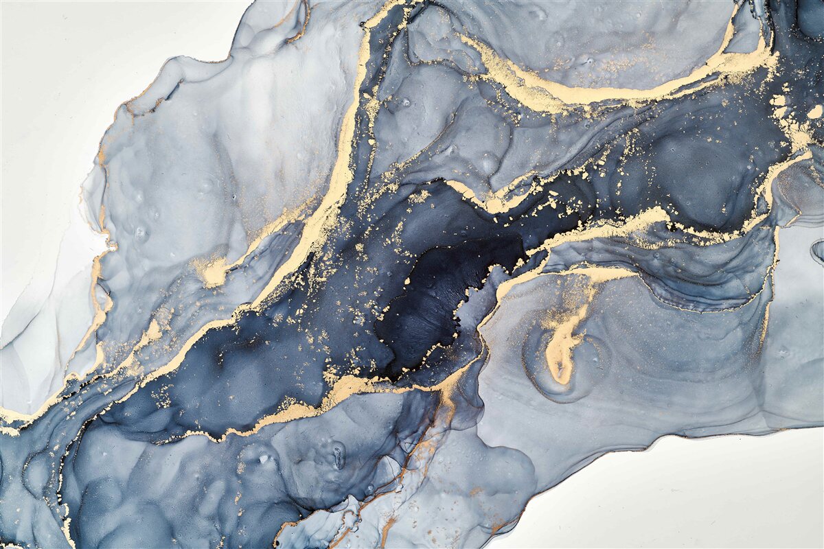 Fotobehang de opwinding van de indigokleur