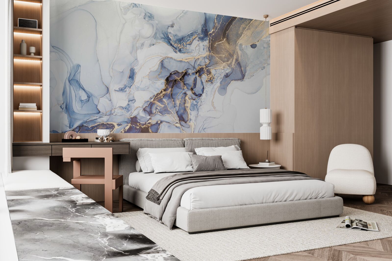 Fotobehang hemel marmeren achtergrond