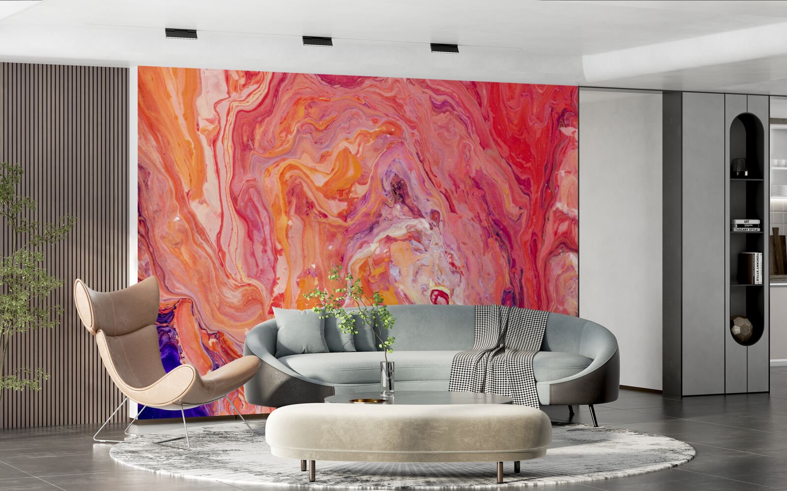 Fotobehang kleurverloop stromen