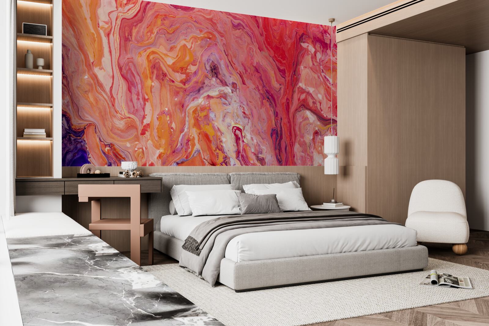 Fotobehang kleurverloop stromen