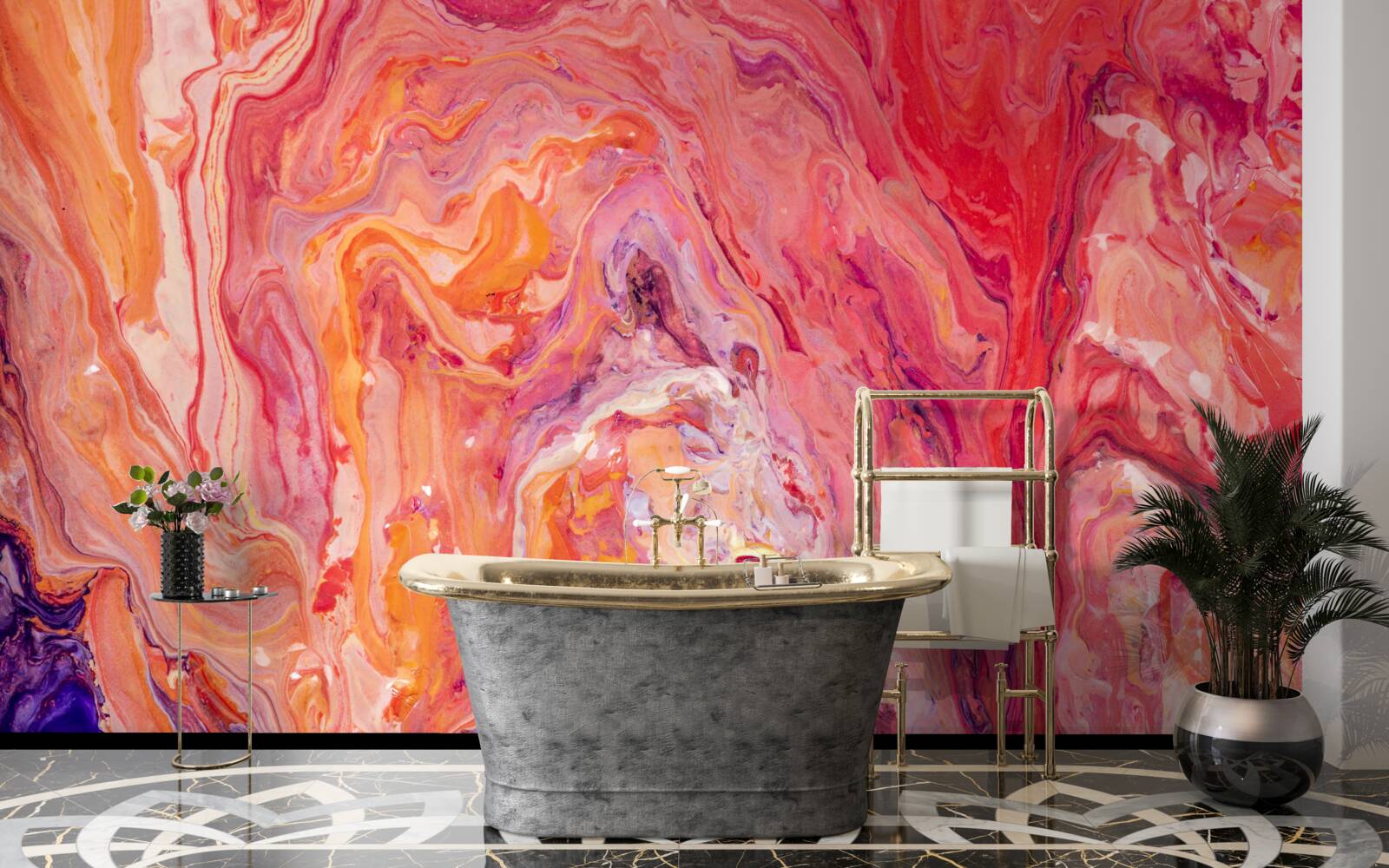 Fotobehang kleurverloop stromen