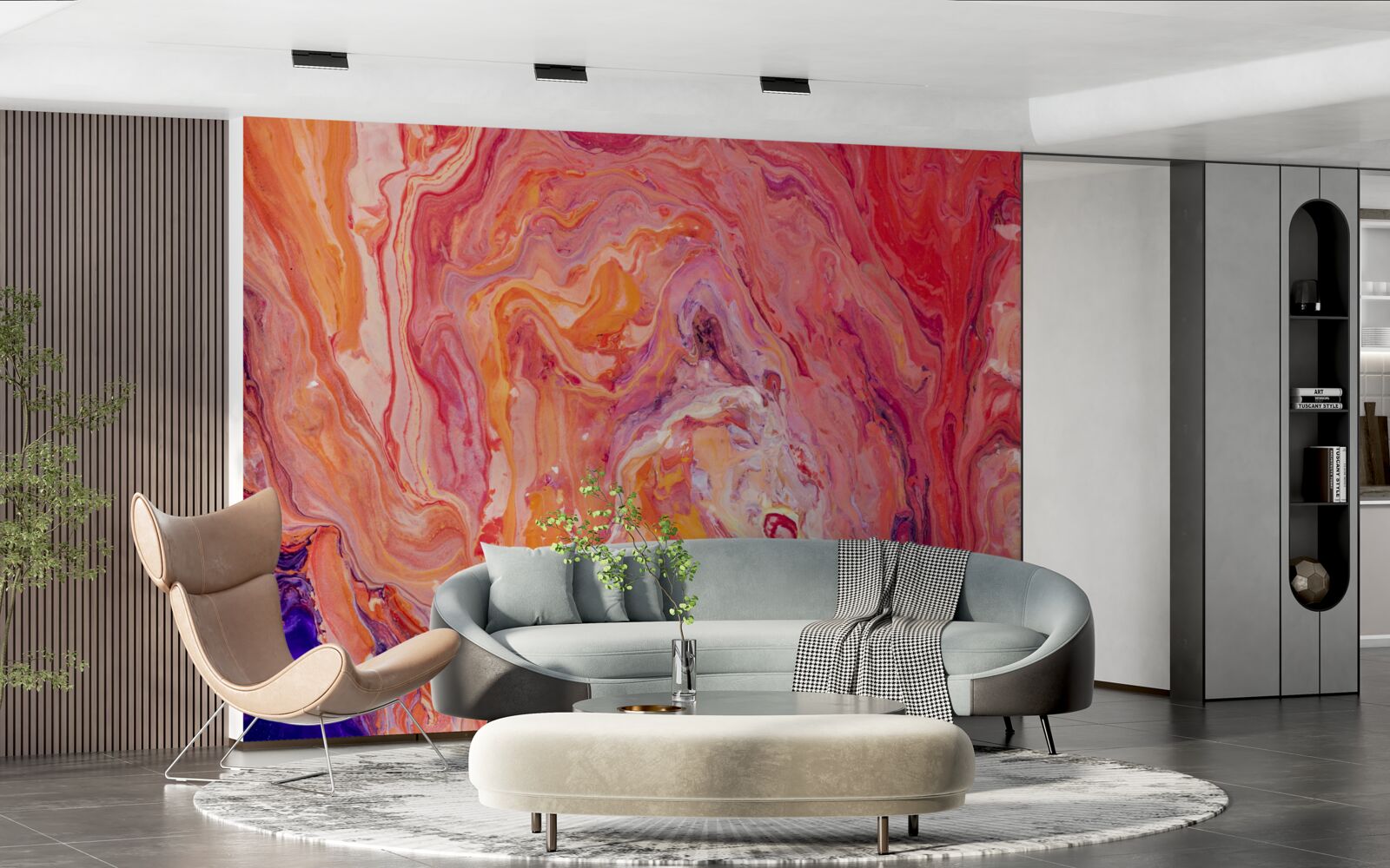 Fotobehang kleurverloop stromen