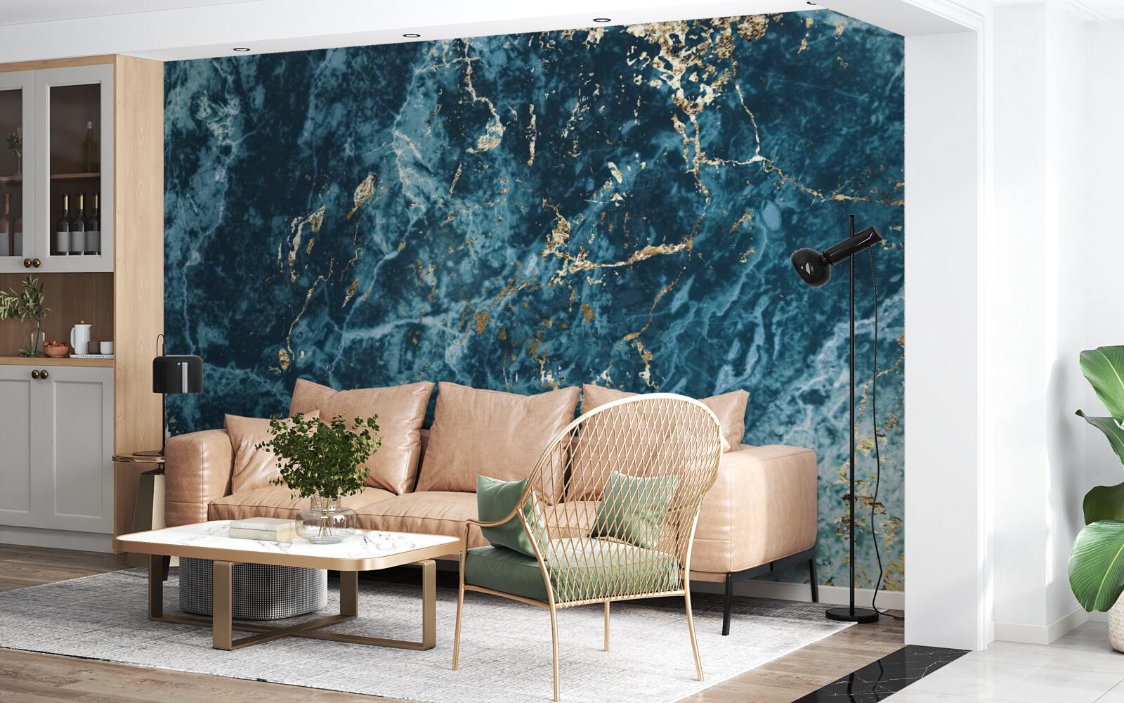 Fotobehang malachiet abstracte achtergrond