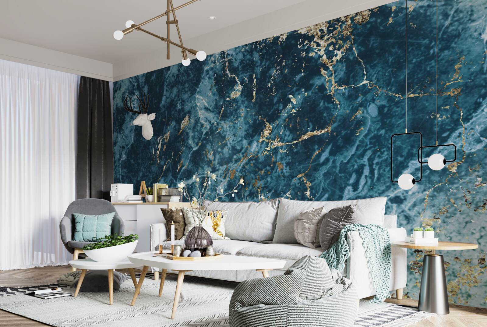 Fotobehang malachiet abstracte achtergrond