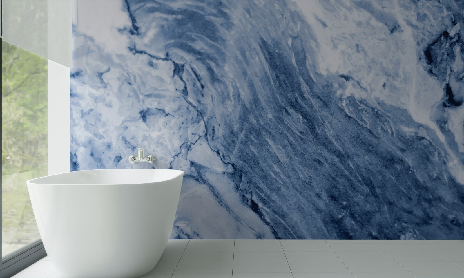 Fotobehang winterformaties van bevroren water