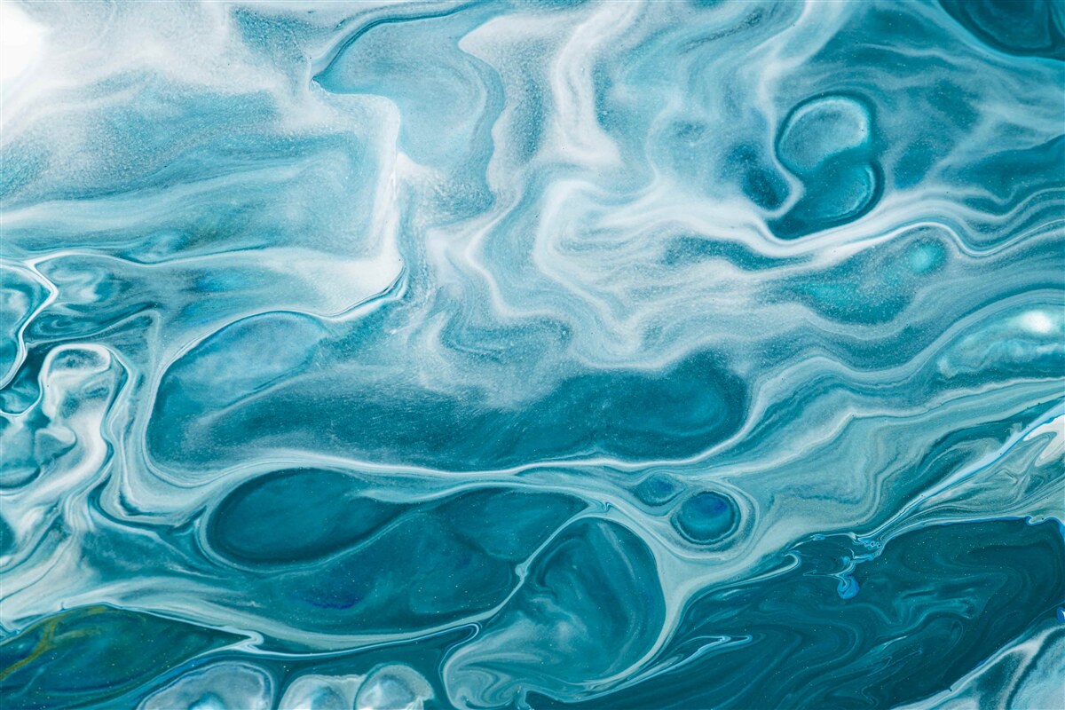 Fotobehang subtiele turquoise tint van marmer