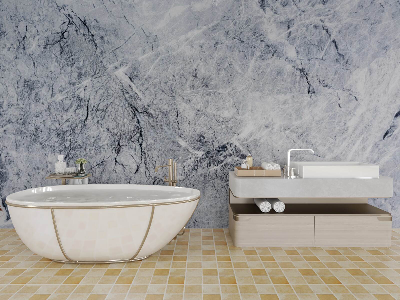 Fotobehang elegant grijs marmer