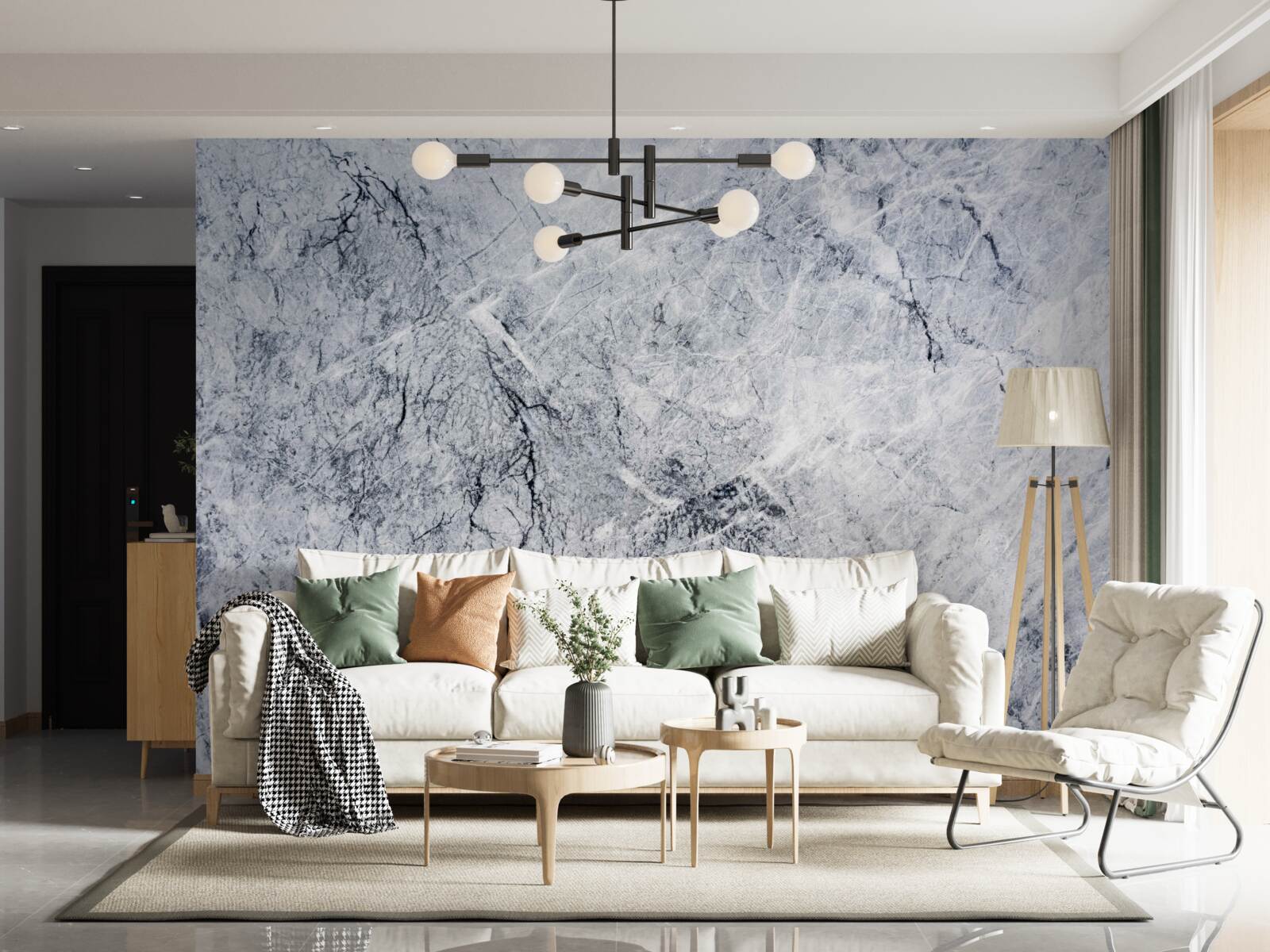 Fotobehang elegant grijs marmer