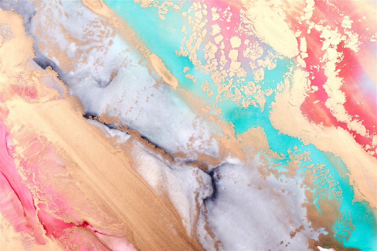 Fotobehang lichte aquarelinkt