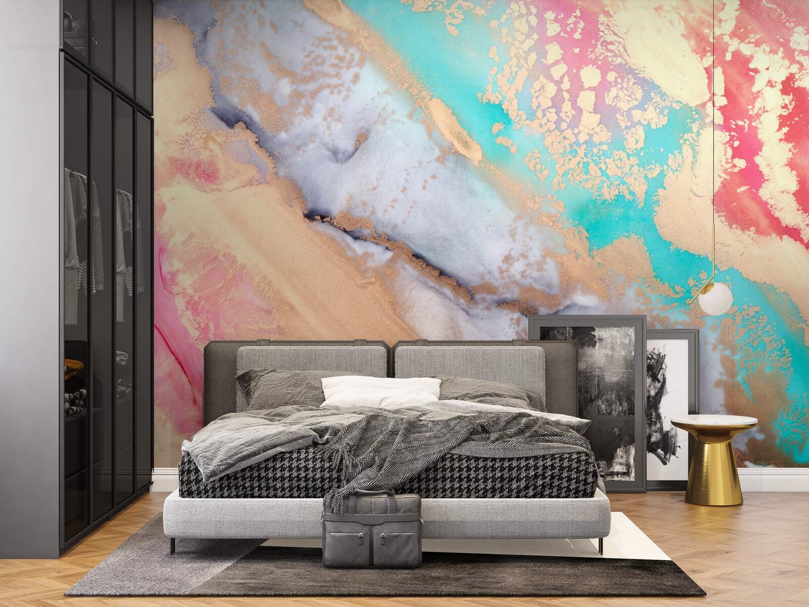 Fotobehang lichte aquarelinkt