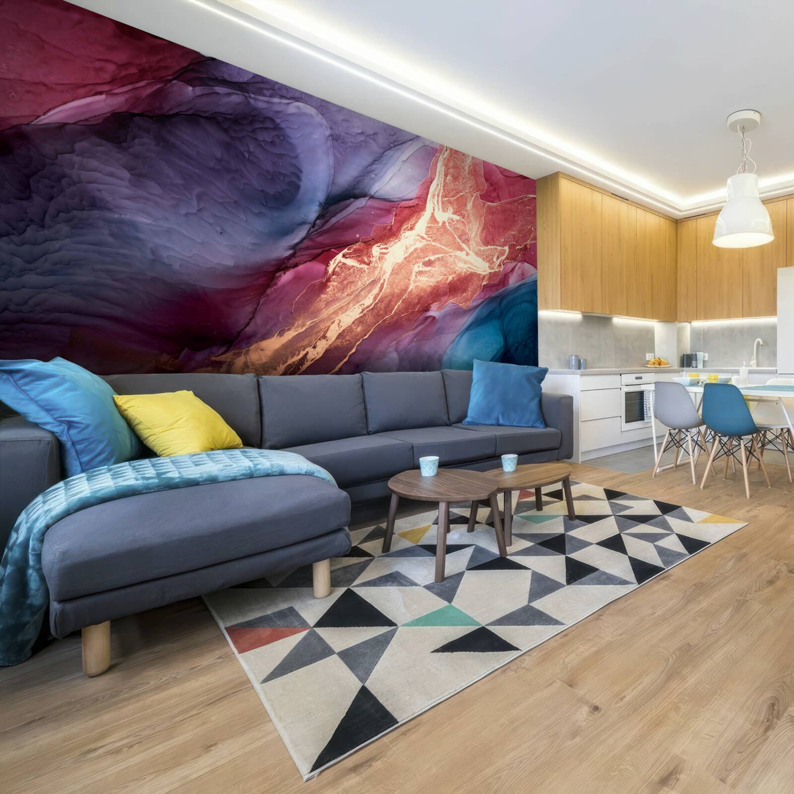 Fotobehang lichtgekleurde rook