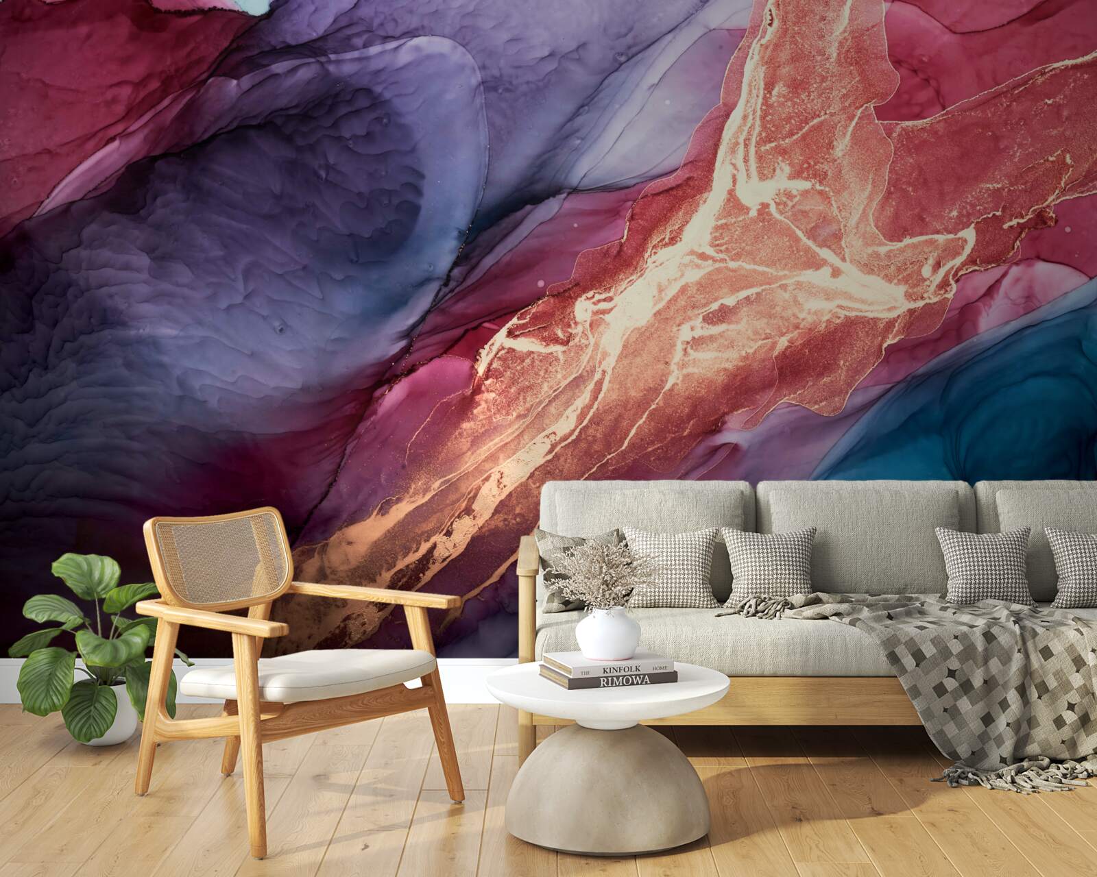 Fotobehang lichtgekleurde rook