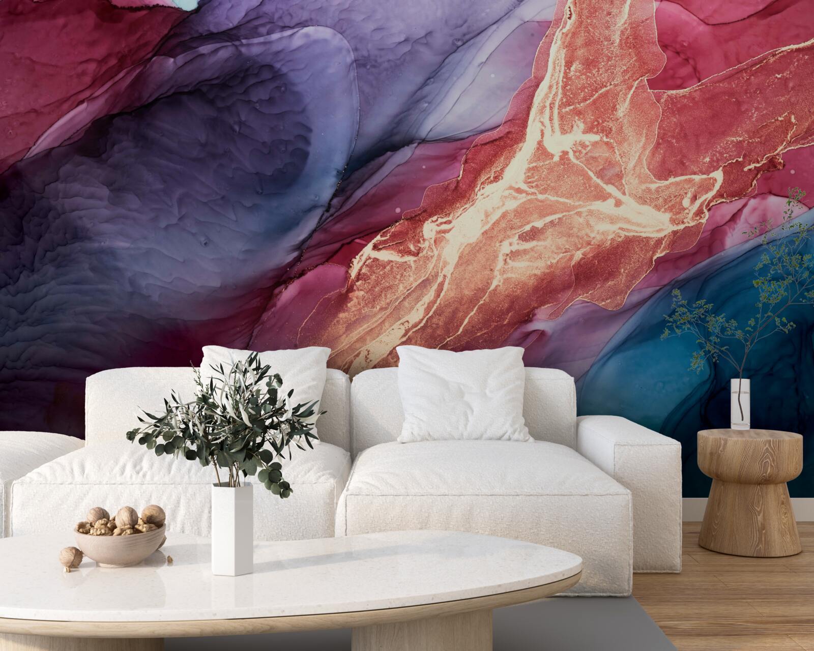 Fotobehang lichtgekleurde rook