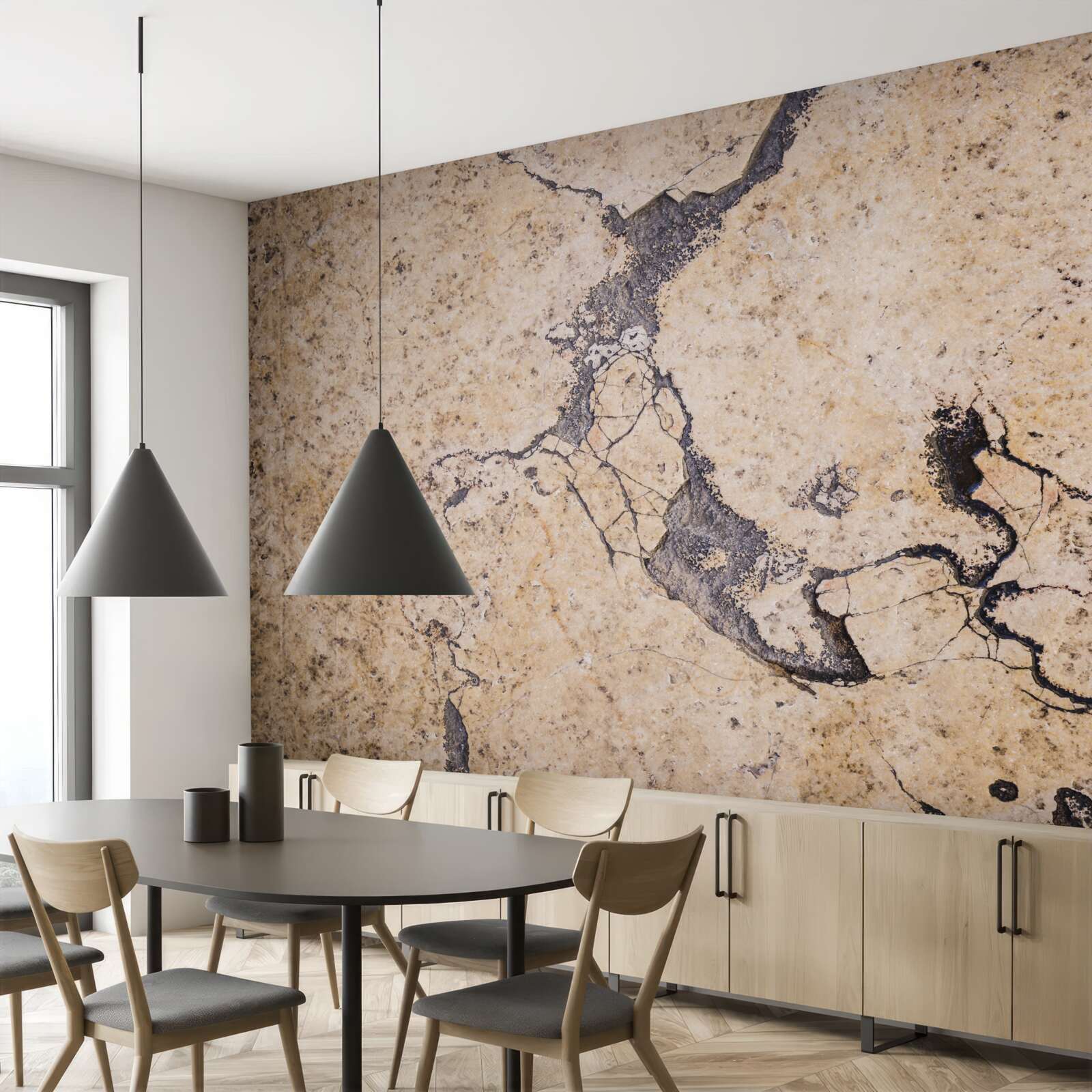 Fotobehang vintage abstractie van zand