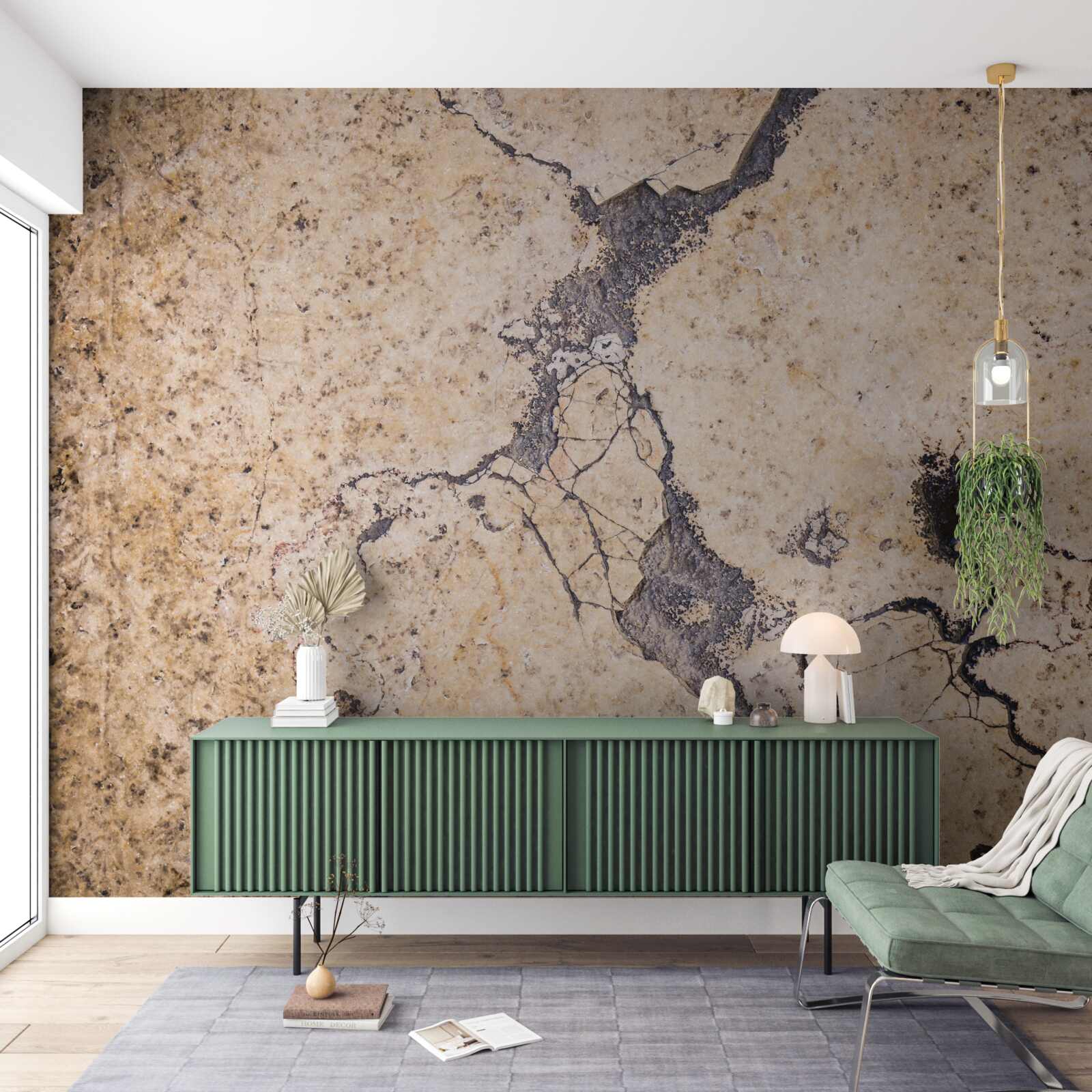 Fotobehang vintage abstractie van zand