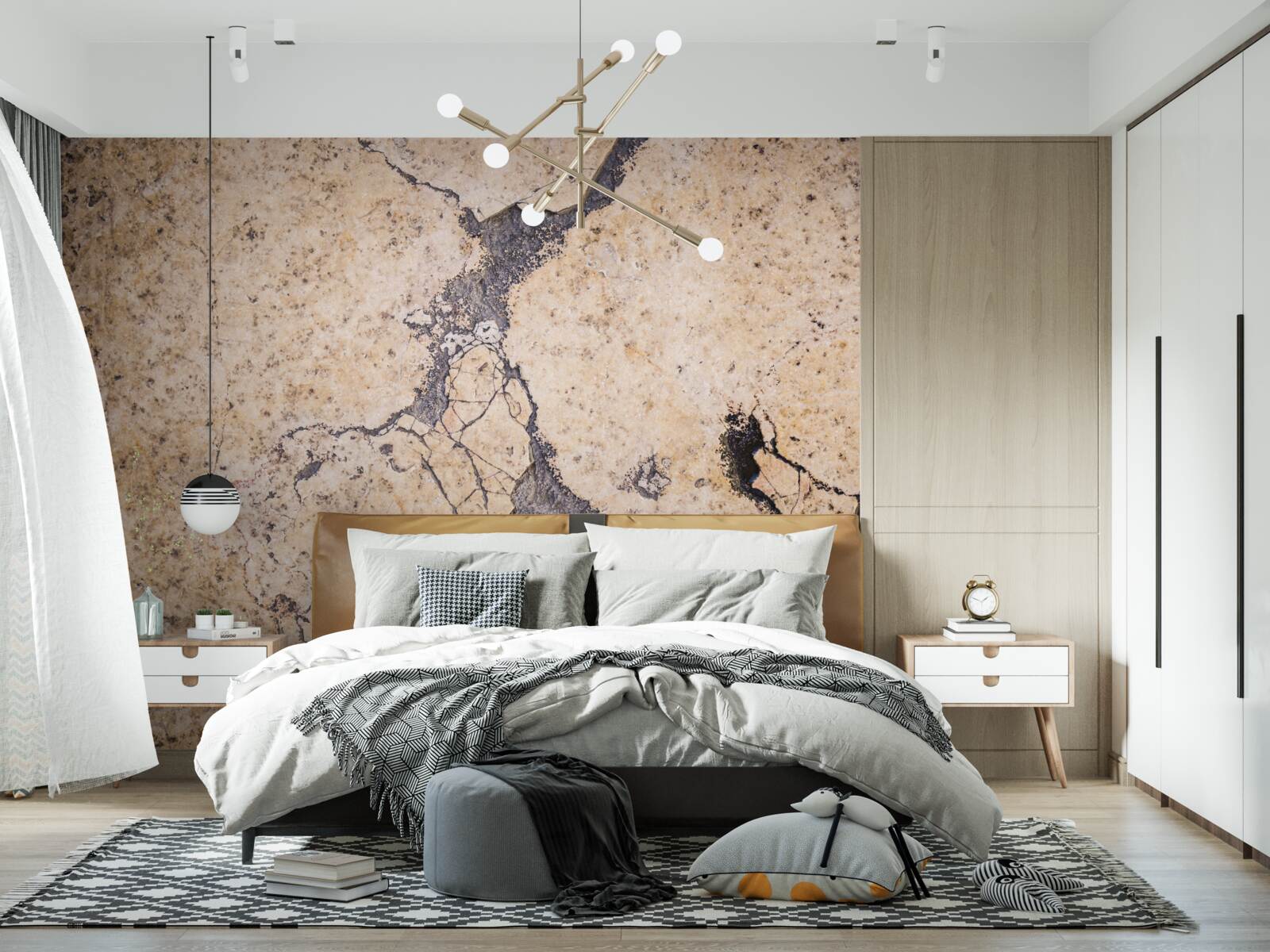 Fotobehang vintage abstractie van zand