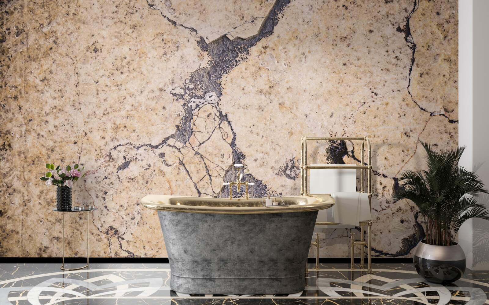 Fotobehang vintage abstractie van zand