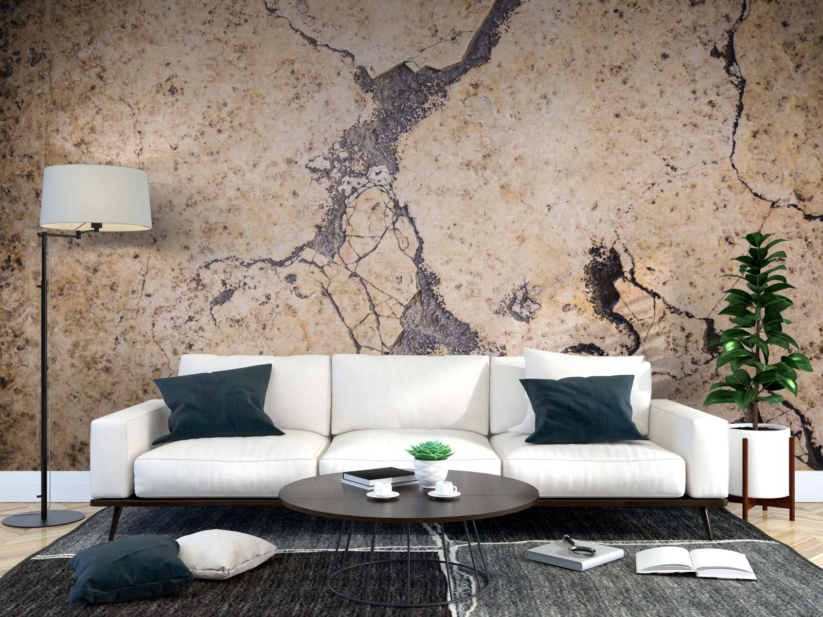 Fotobehang vintage abstractie van zand