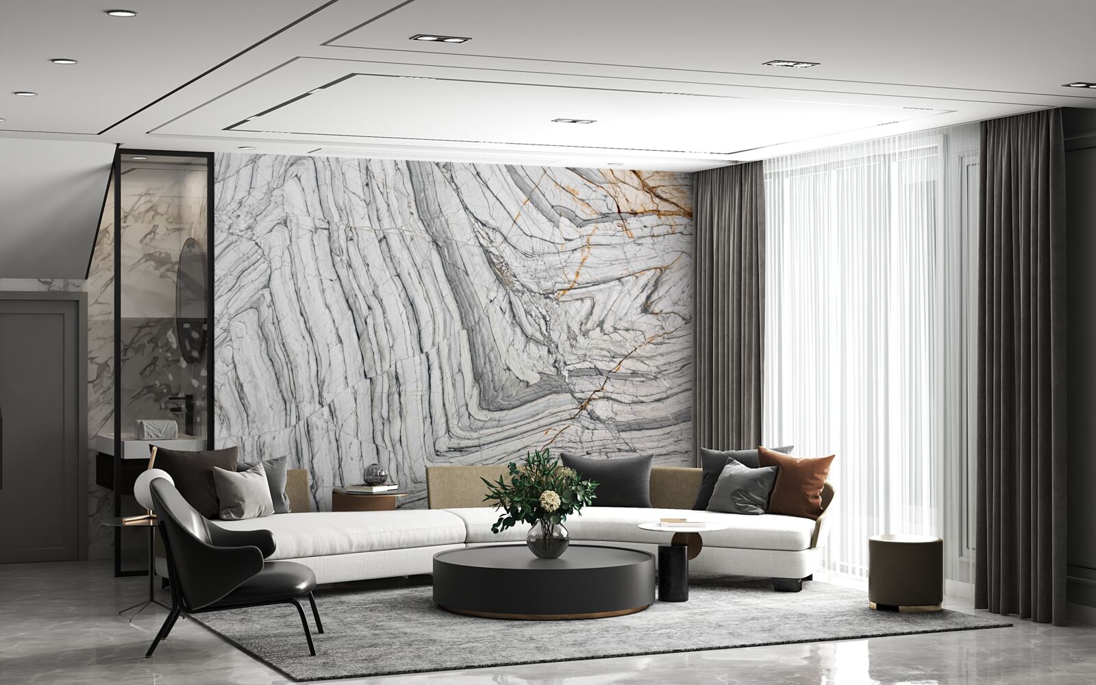 Fotobehang de legering bevat kwartsiet