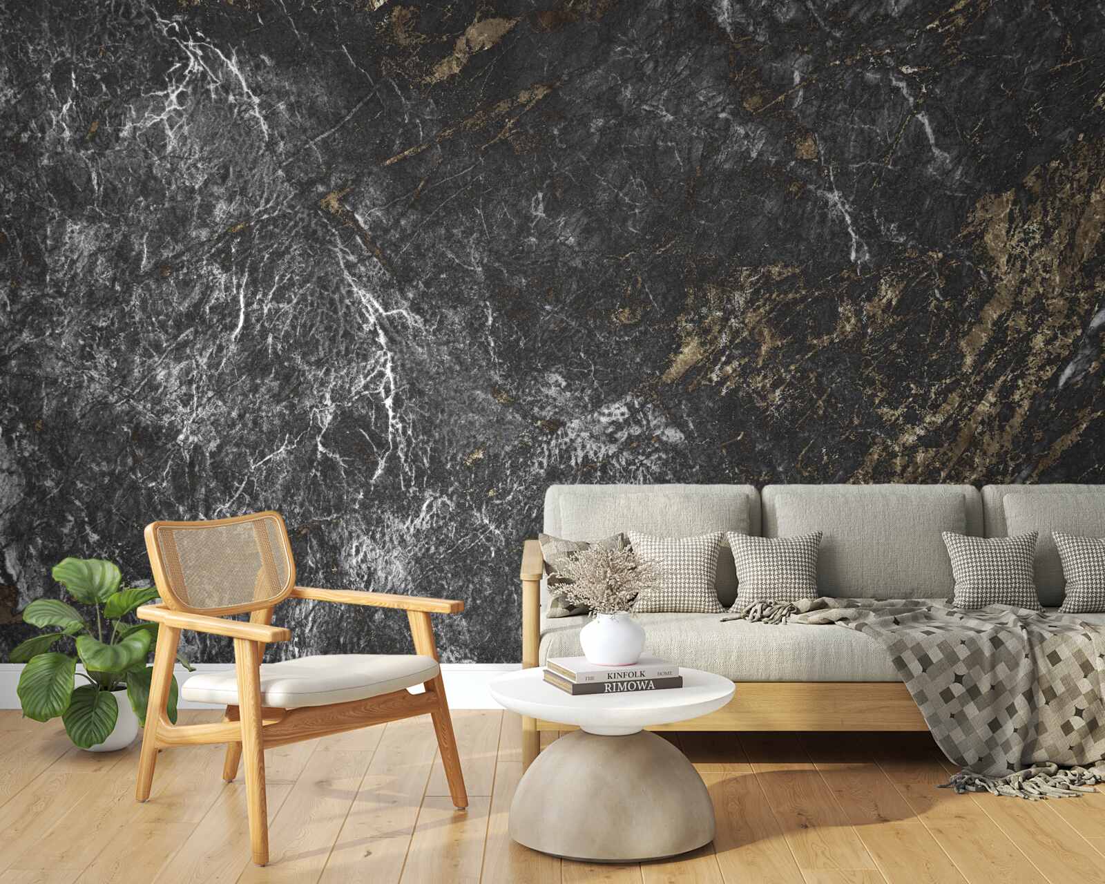 Fotobehang grijs marmeren achtergrond