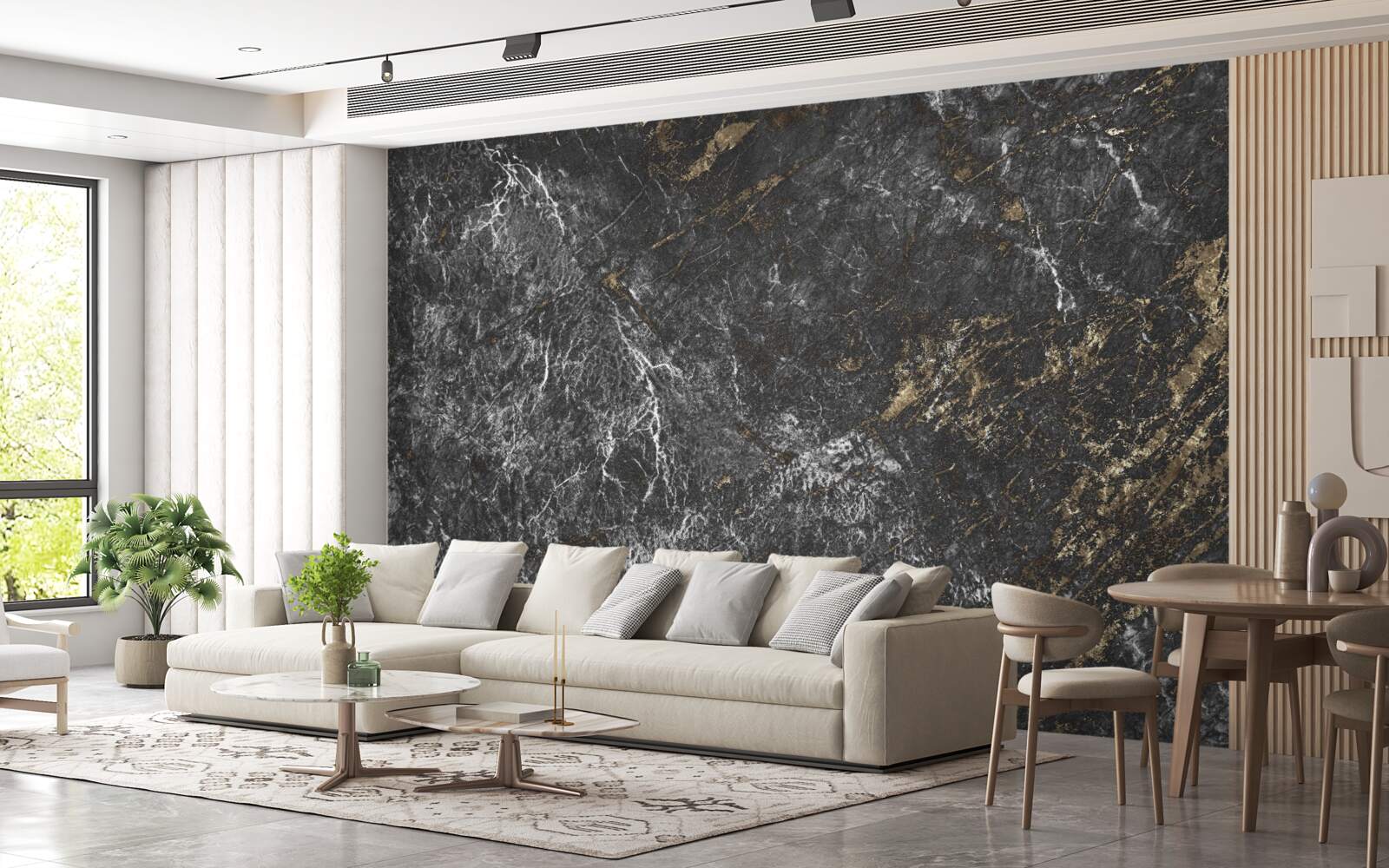 Fotobehang grijs marmeren achtergrond