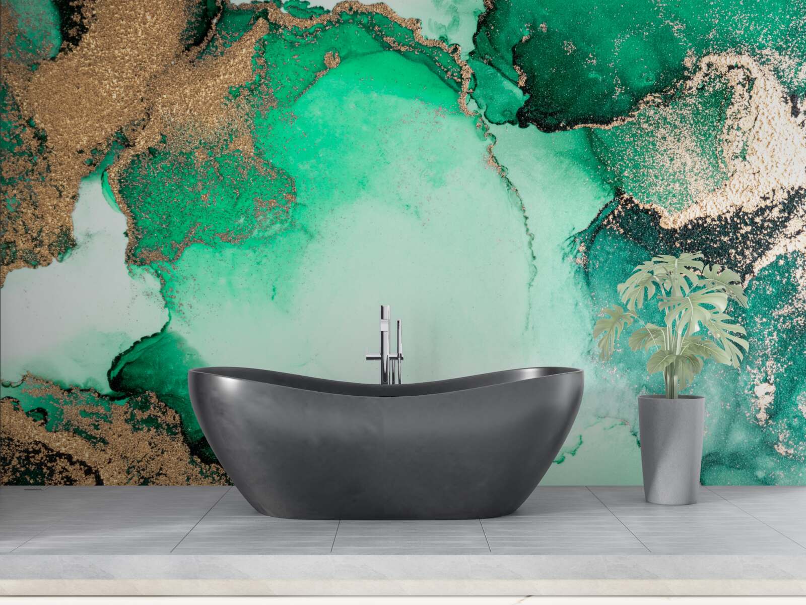 Fotobehang goudgroene abstracte achtergrond