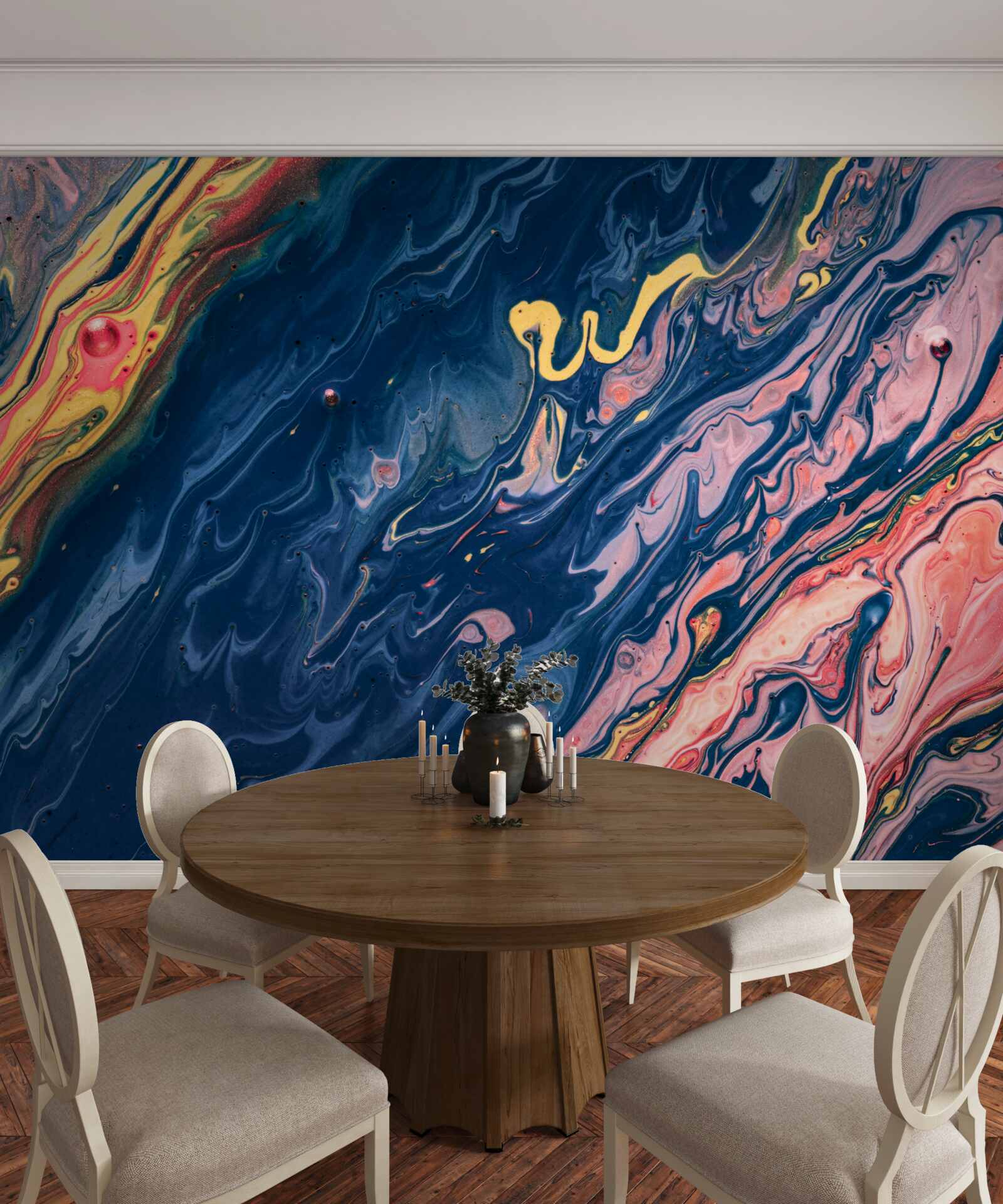 Fotobehang zware olievlekken