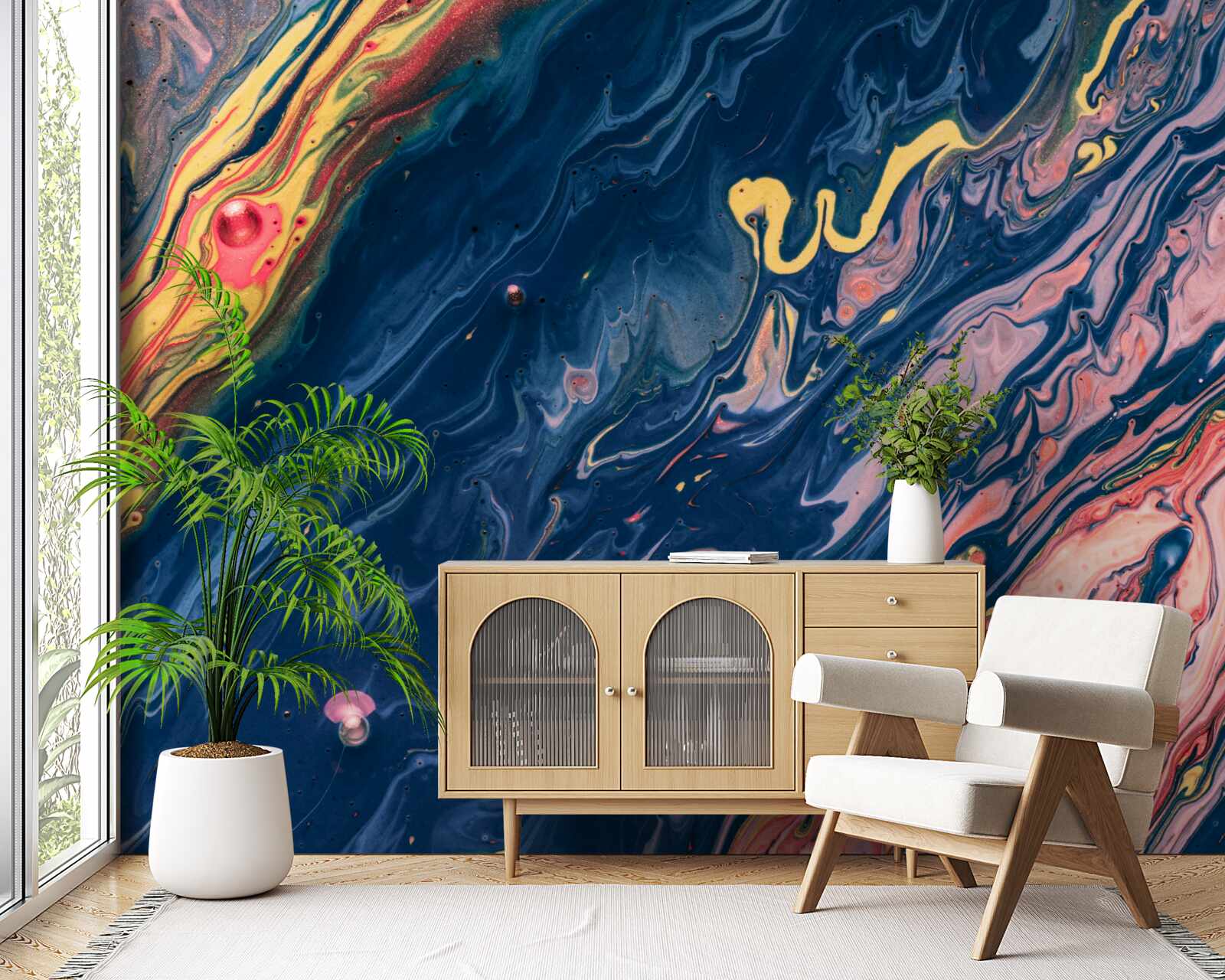 Fotobehang zware olievlekken