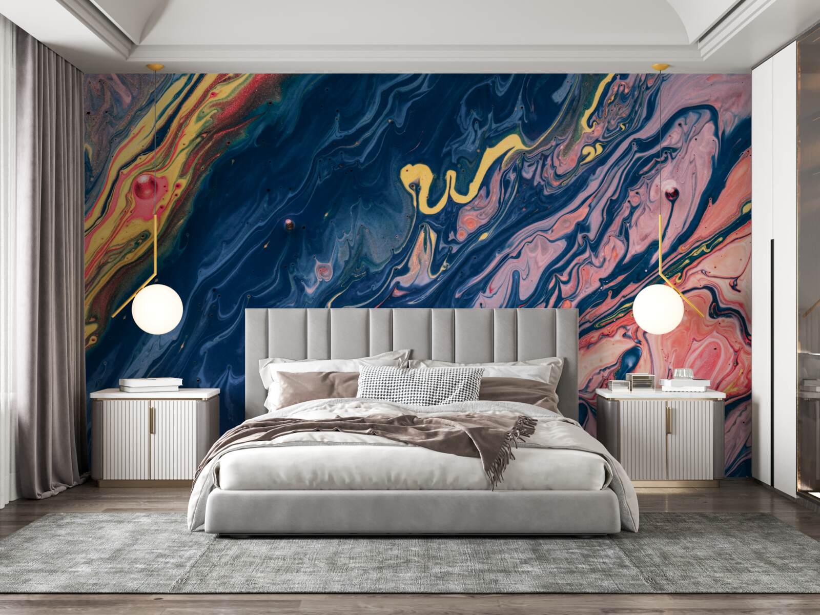 Fotobehang zware olievlekken