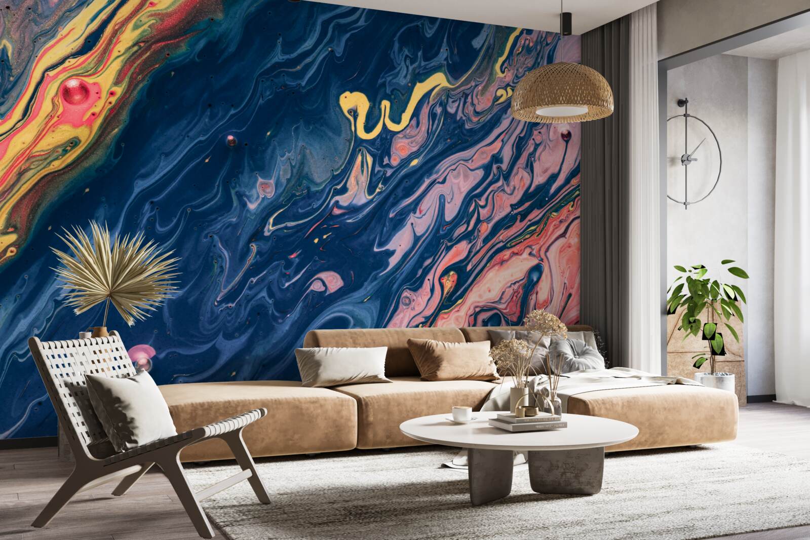 Fotobehang zware olievlekken