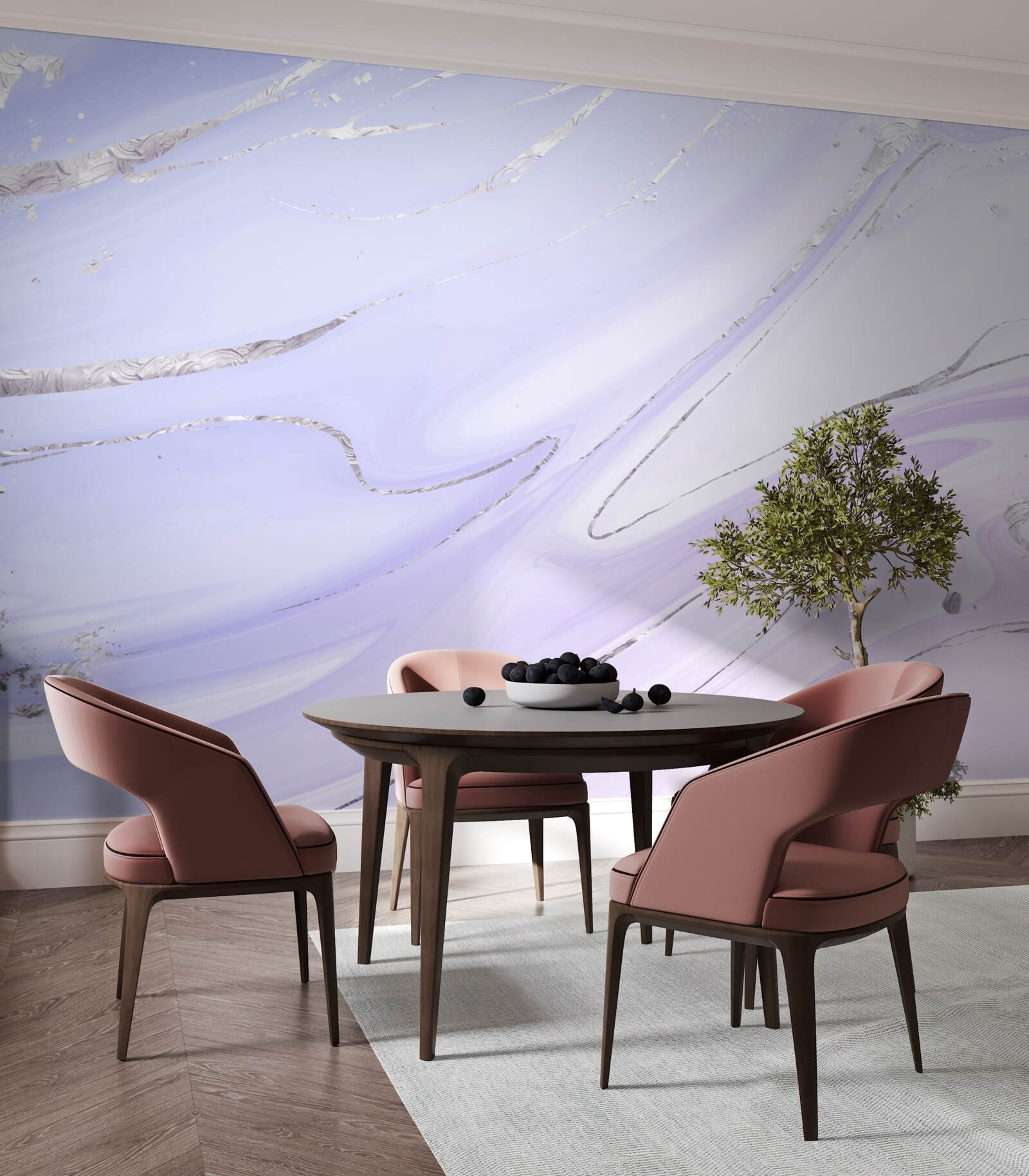 Fotobehang zacht, vloeiend marmer