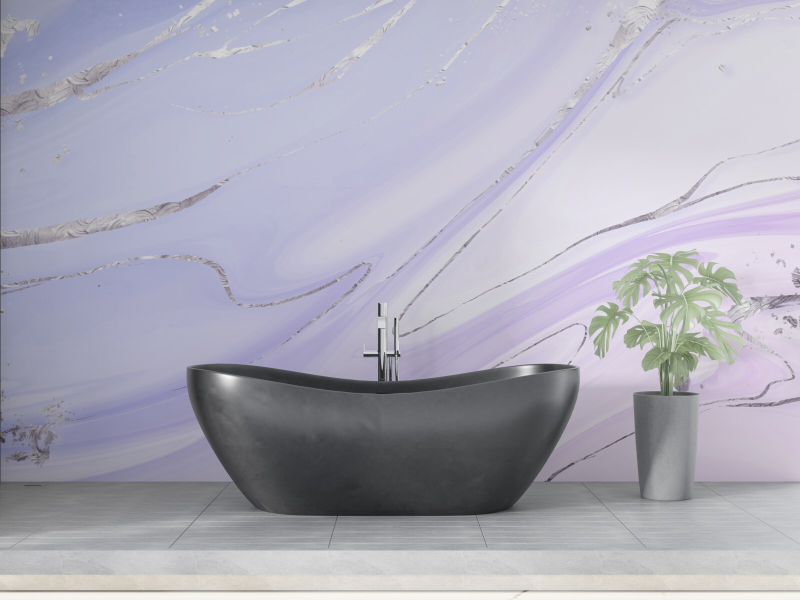 Fotobehang zacht, vloeiend marmer