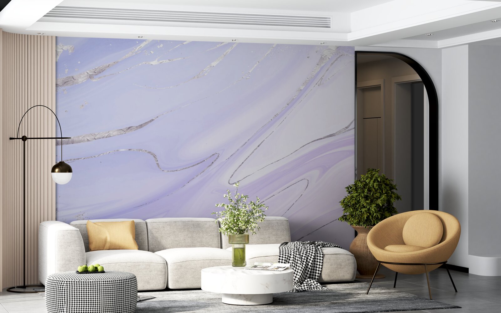 Fotobehang zacht, vloeiend marmer