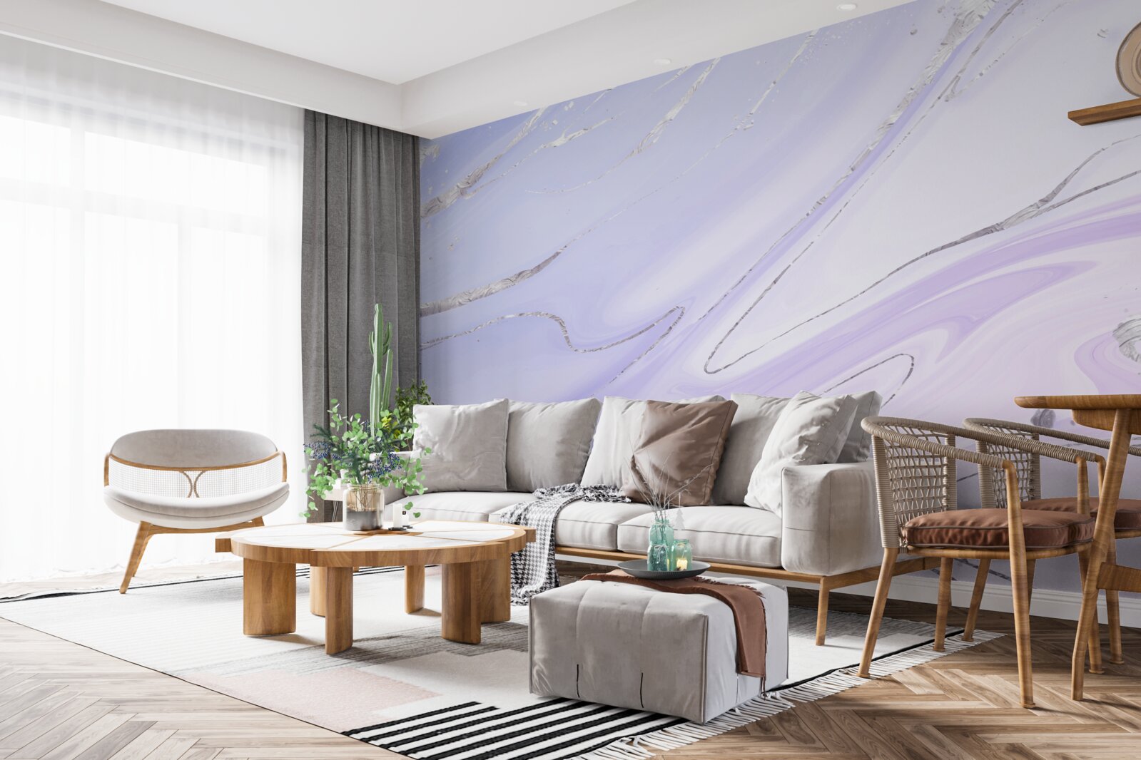 Fotobehang zacht, vloeiend marmer